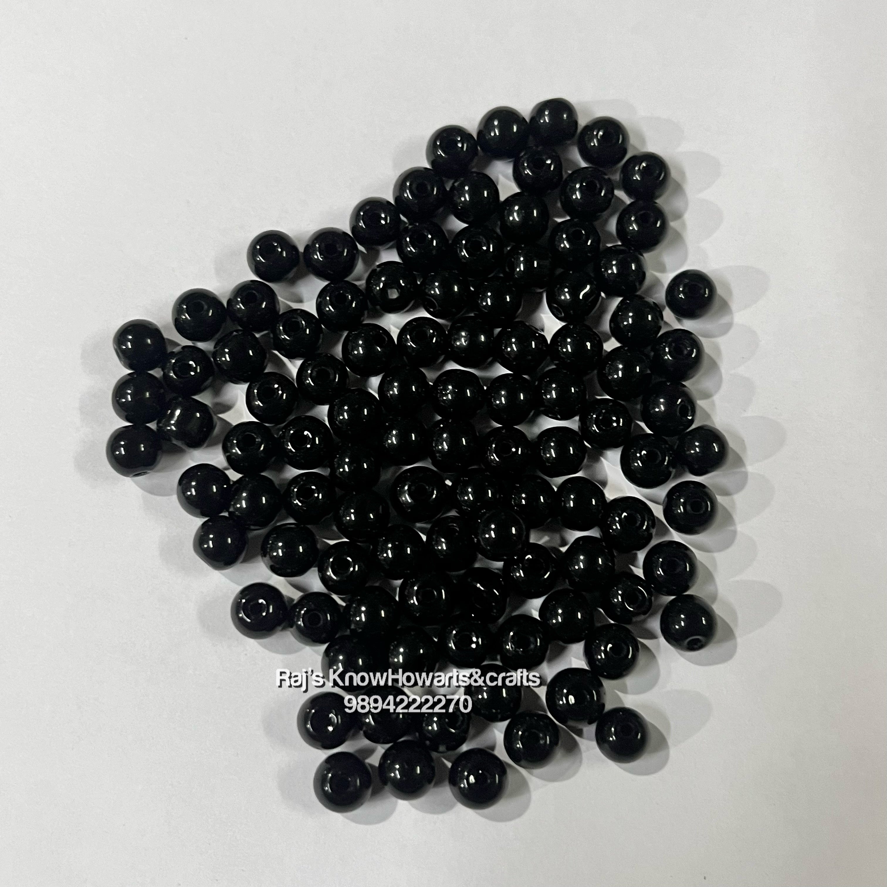 Black beads - 50 g