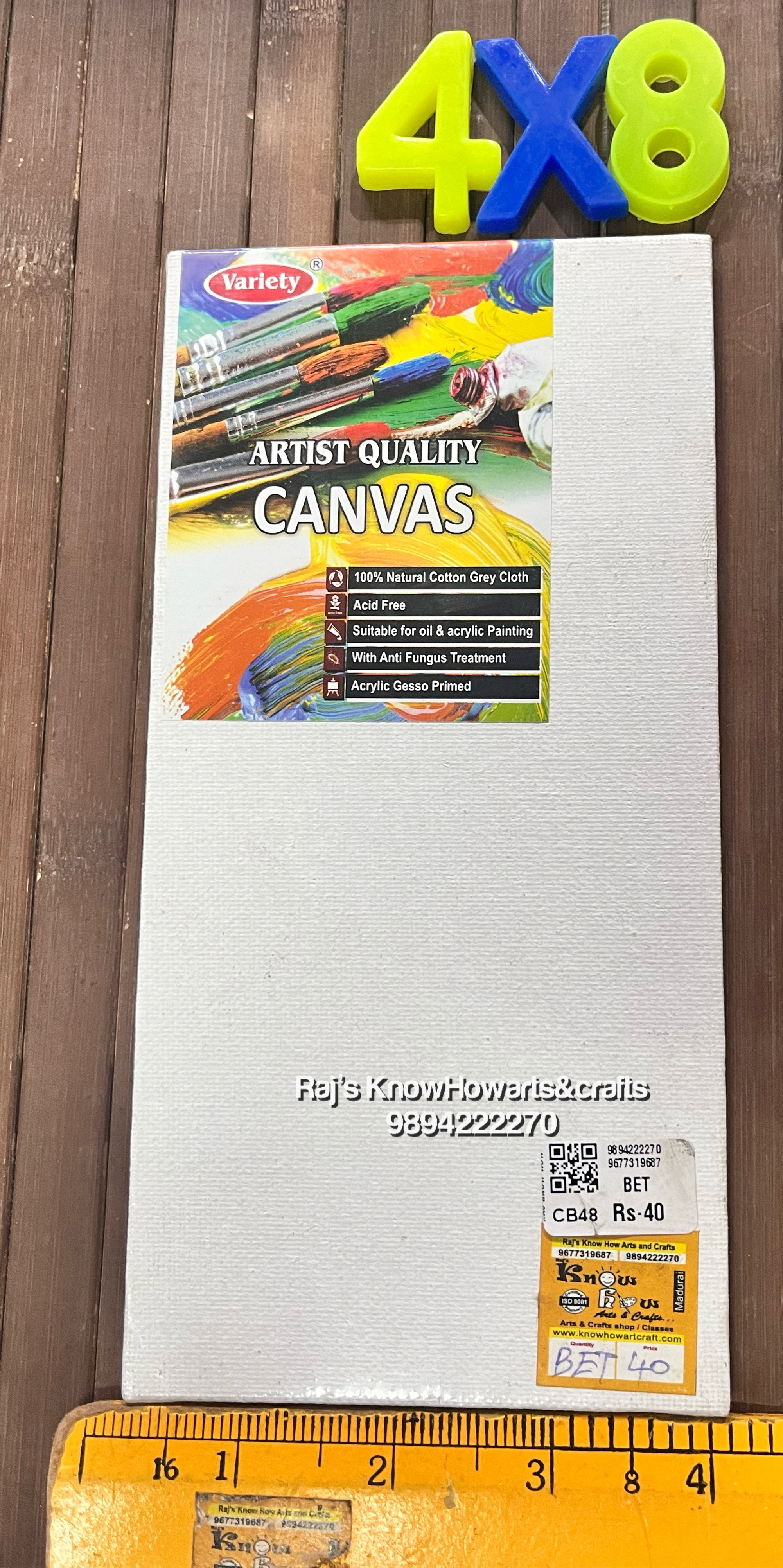 Canvas board 4x8 inch