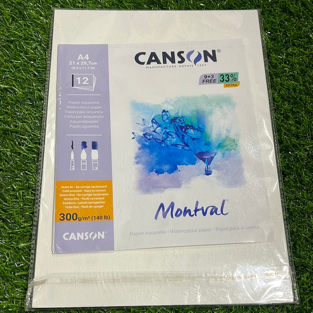 Canson Montval Watercolor  paper  sheets a4 10 paper