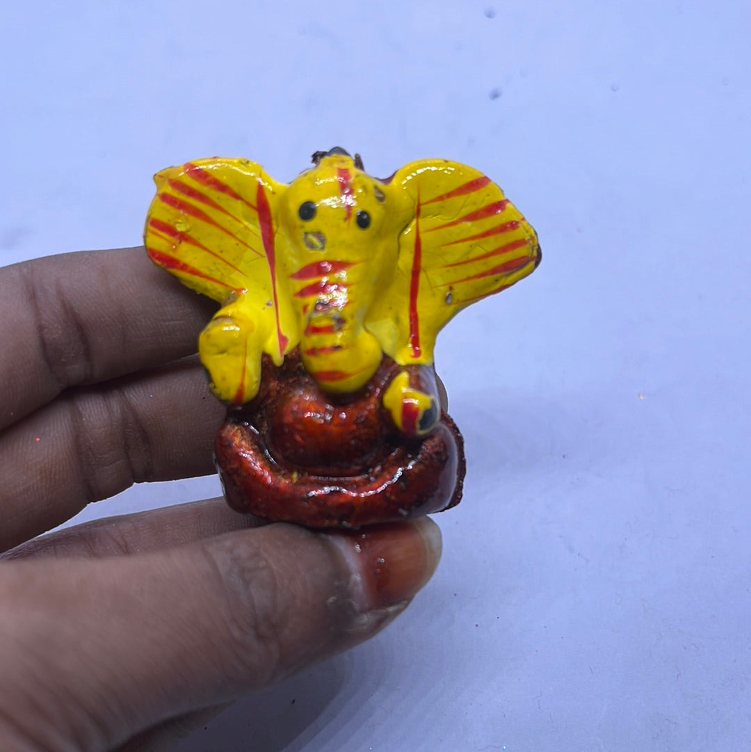 2pcs set of handmade wooden Lord ganesha