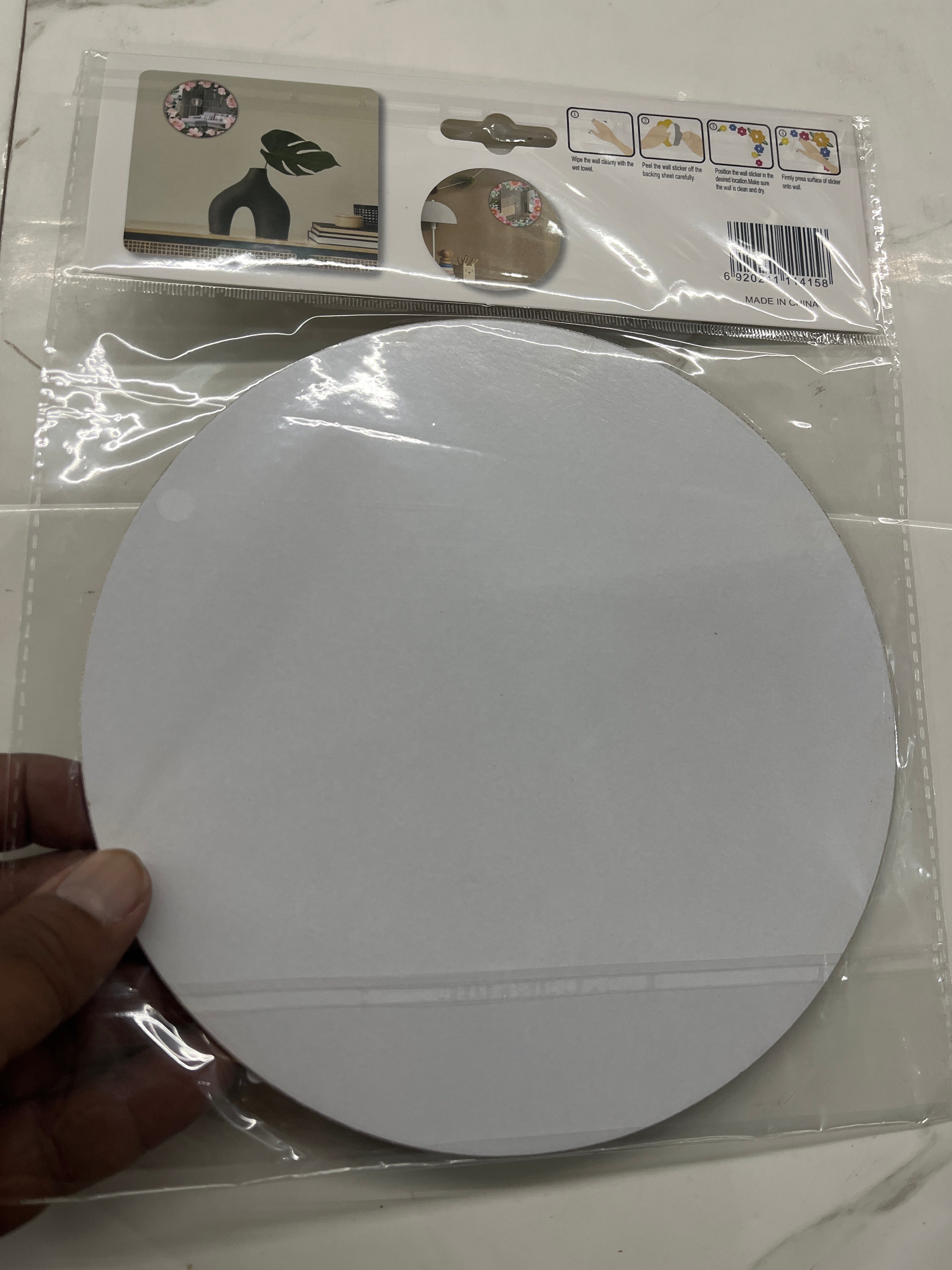 Mirror stickers 8inch 20cm -assorted design 1piece -ms20