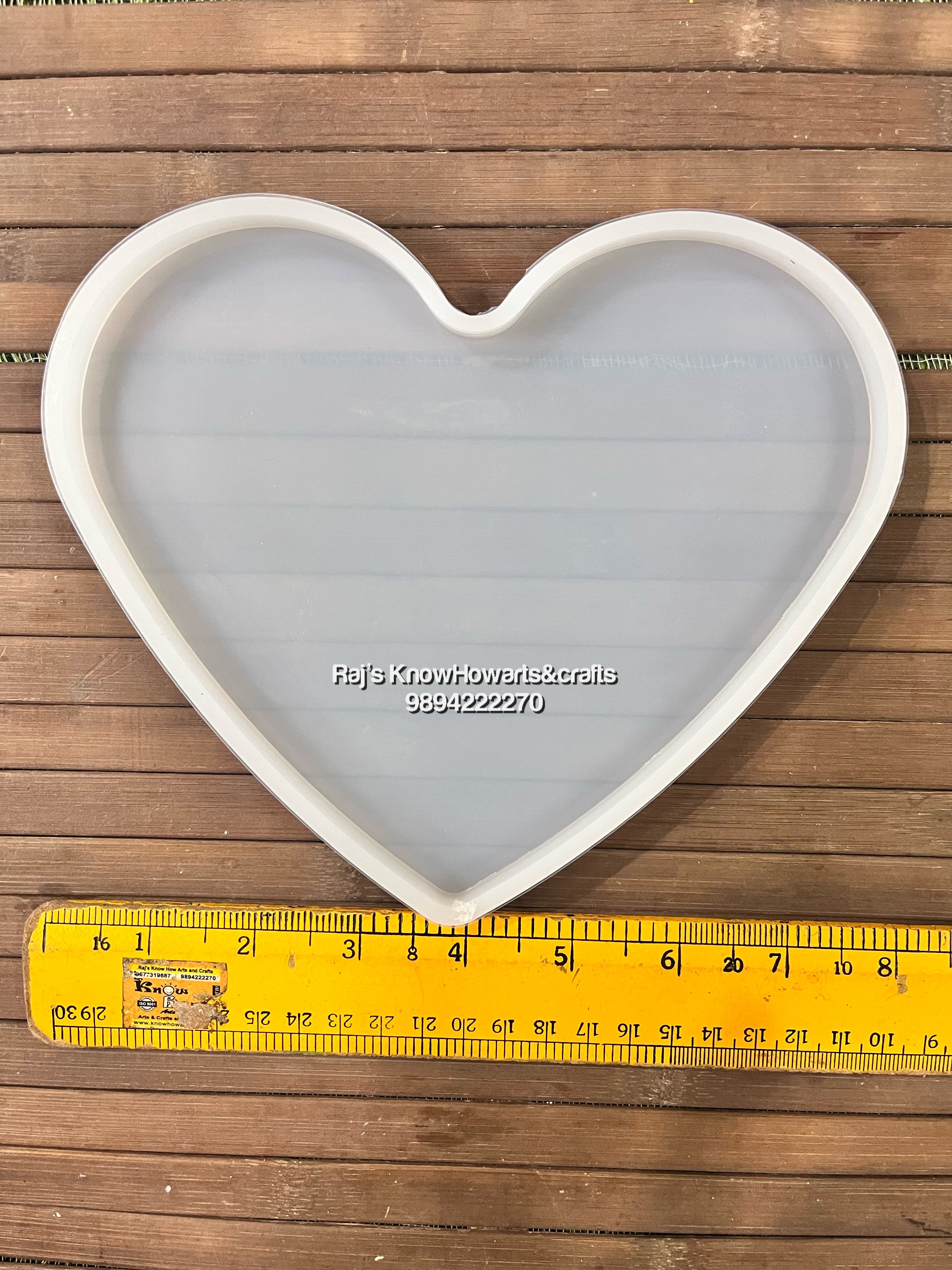 7 inch Heart Resin mold