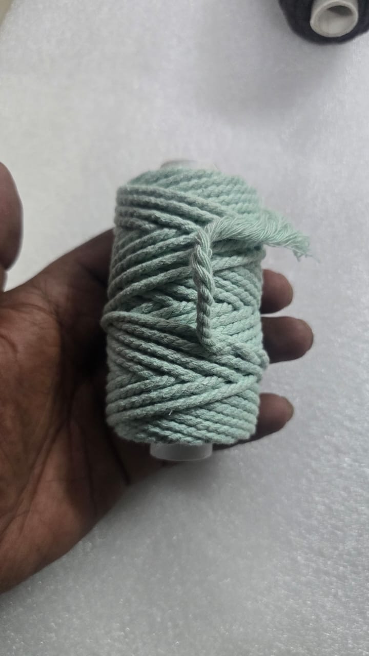4mm cotton crochet thread PALE GREEN