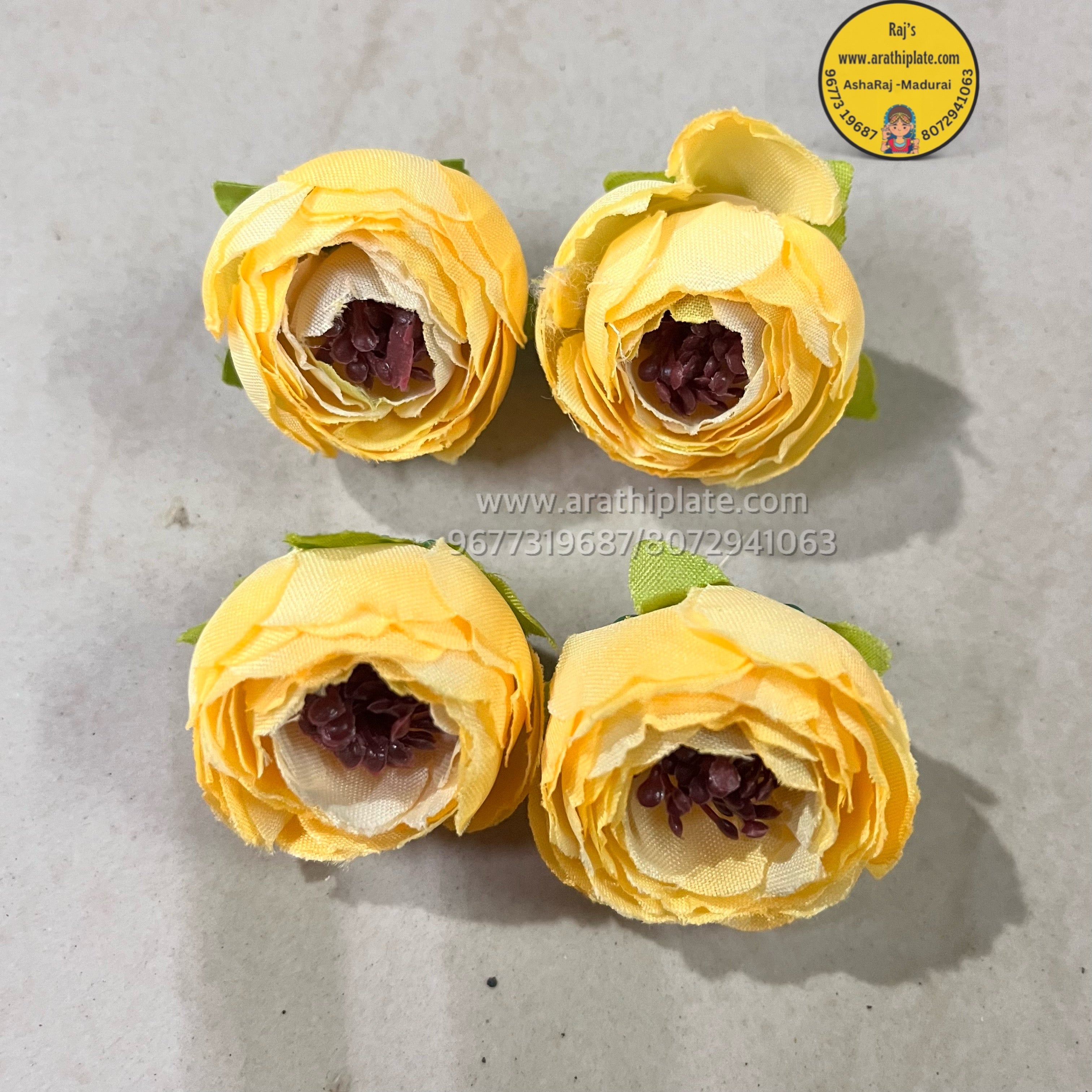 Kutty Peonies Yellow- 10 pc in a pack