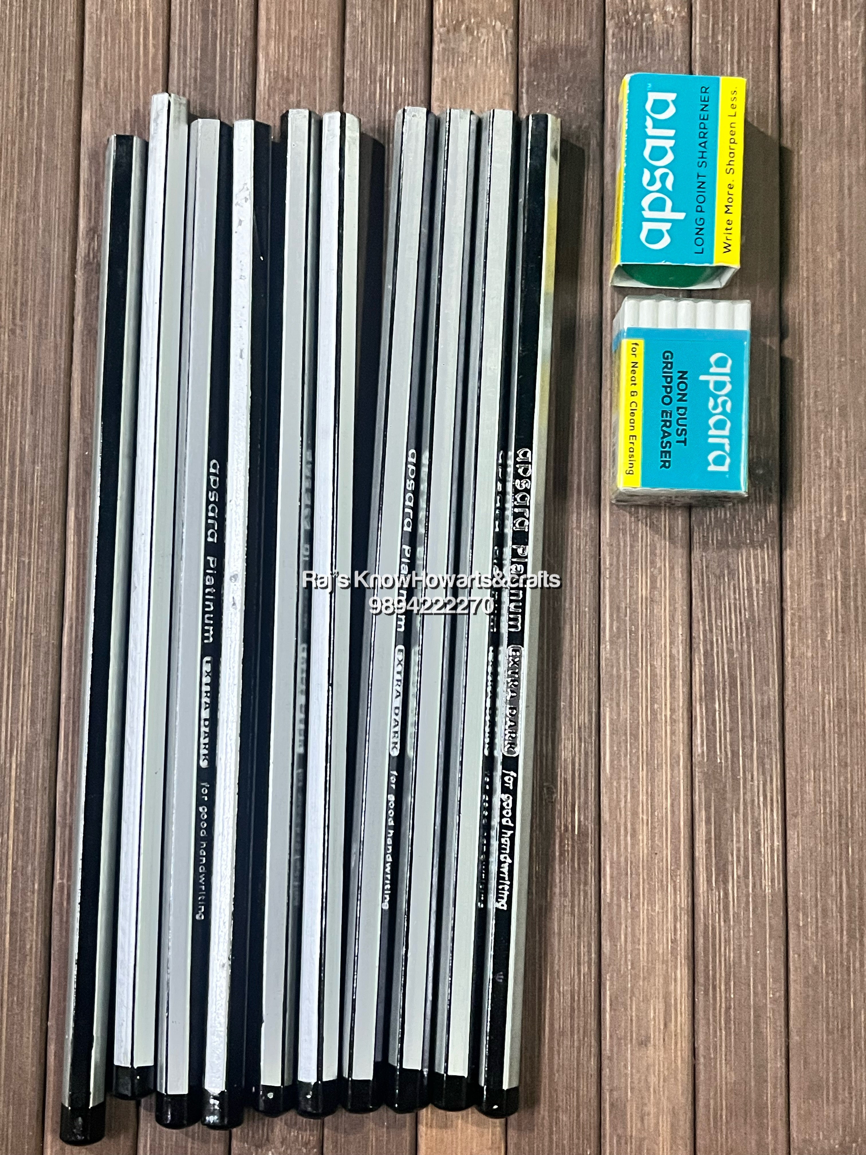 Apsara platinum extra dark pencils