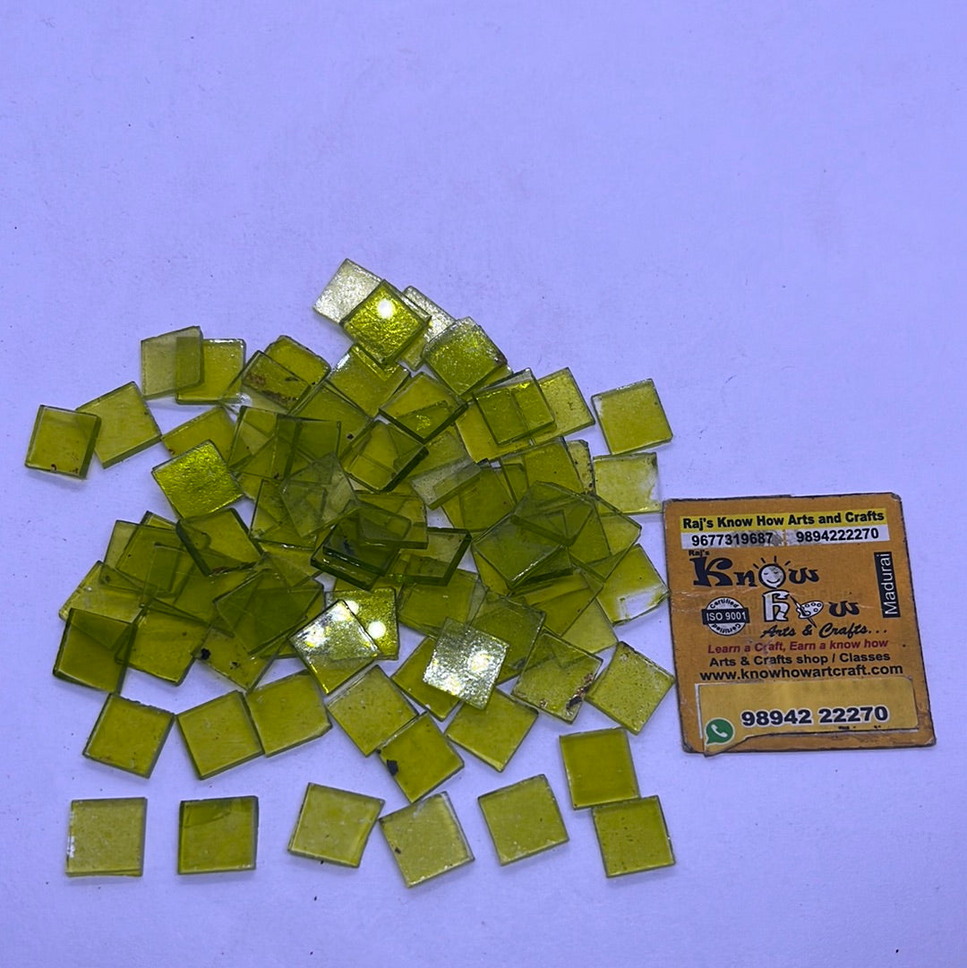 Stained glass mosaic Square 50g in a pack