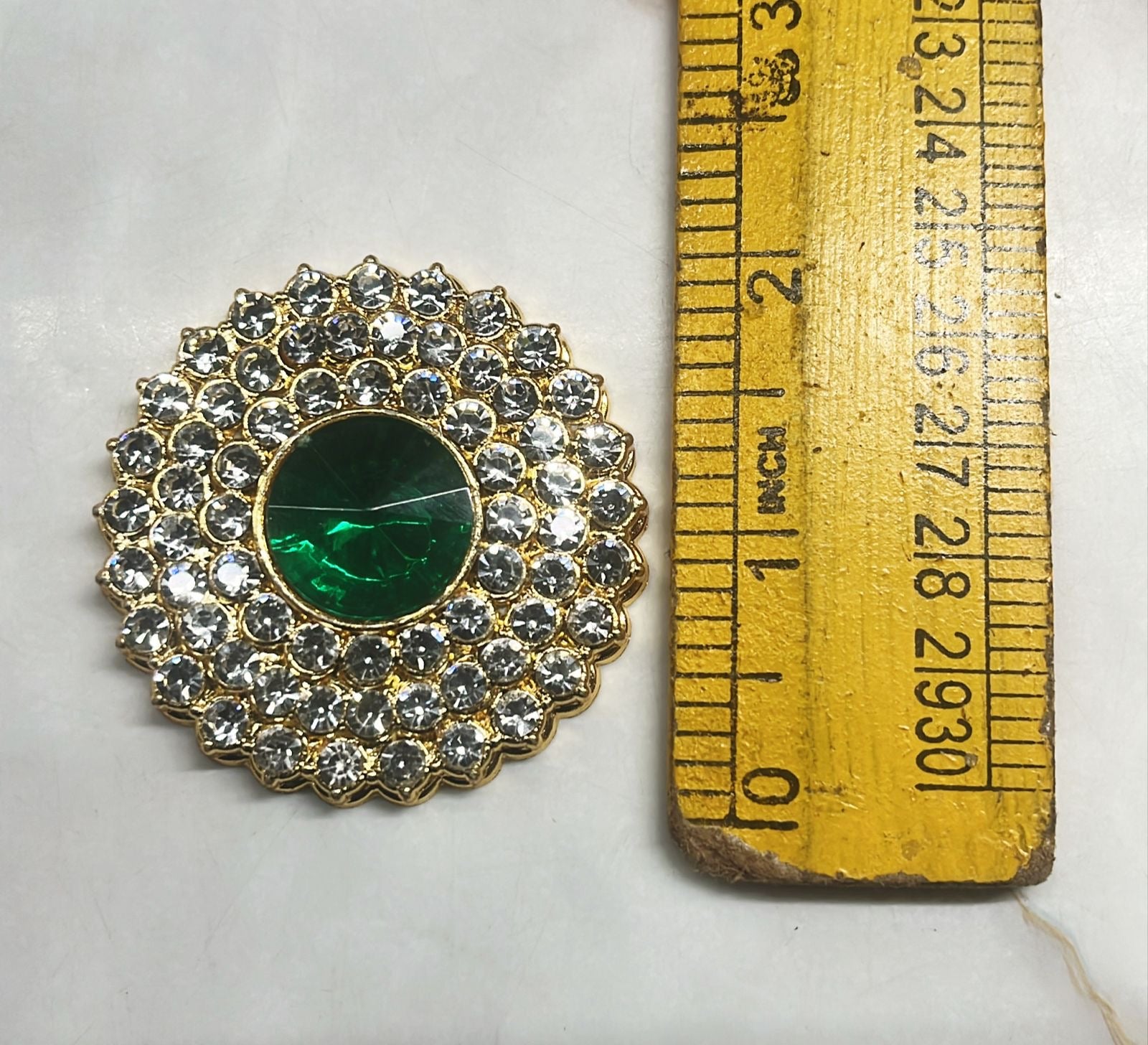 Round stone dollar green big goddess jewellery 1piece pack-/RSDGRB