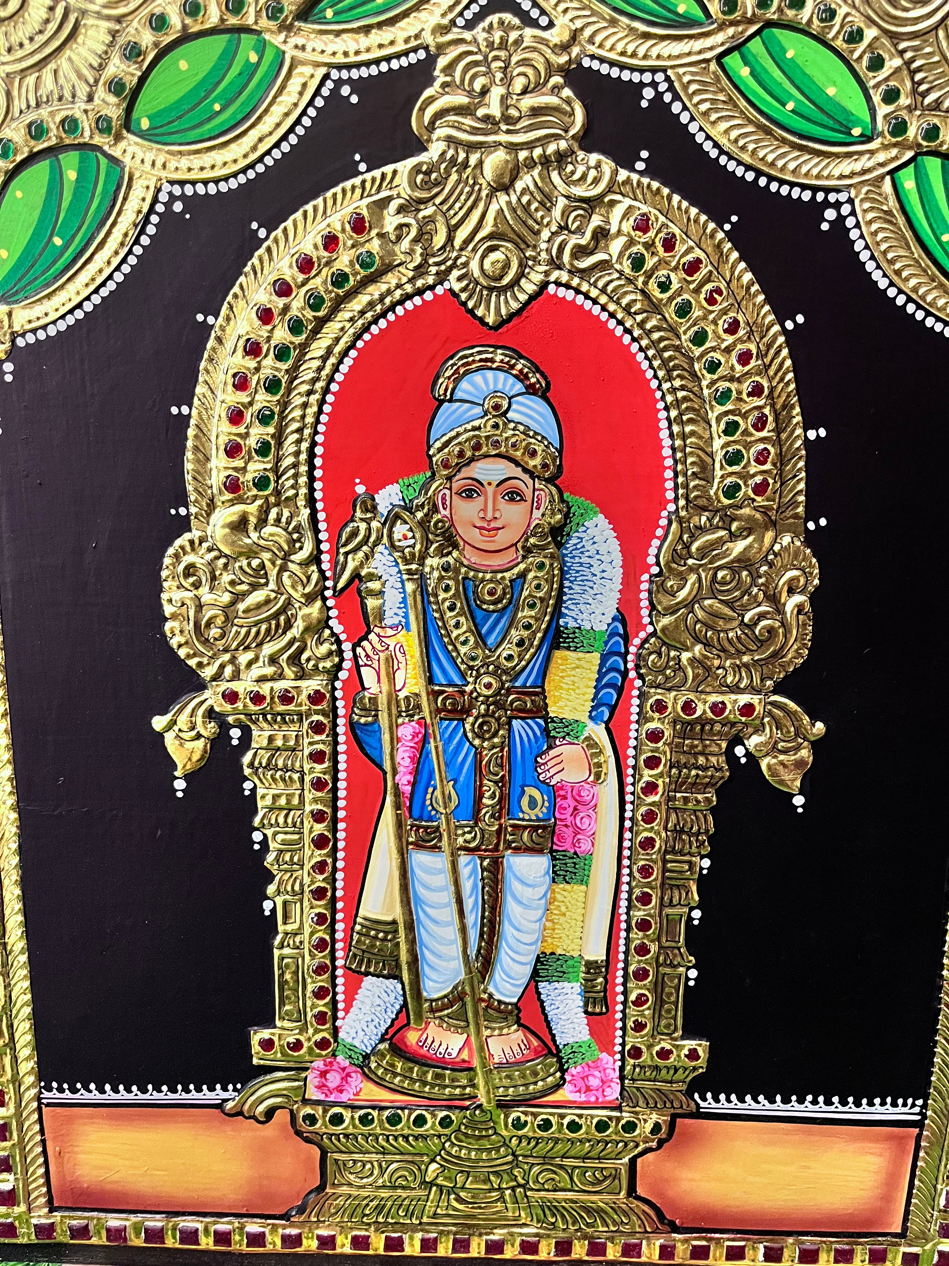 Murugan Original Gold Foil 12*15 - OTPM 557 Tanjore painting -1 board