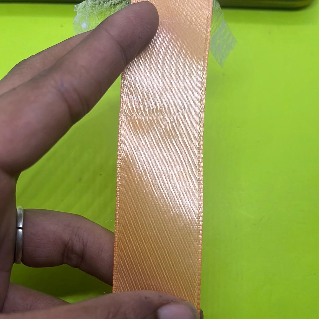 Peach organza ribbon 2 inch medium size