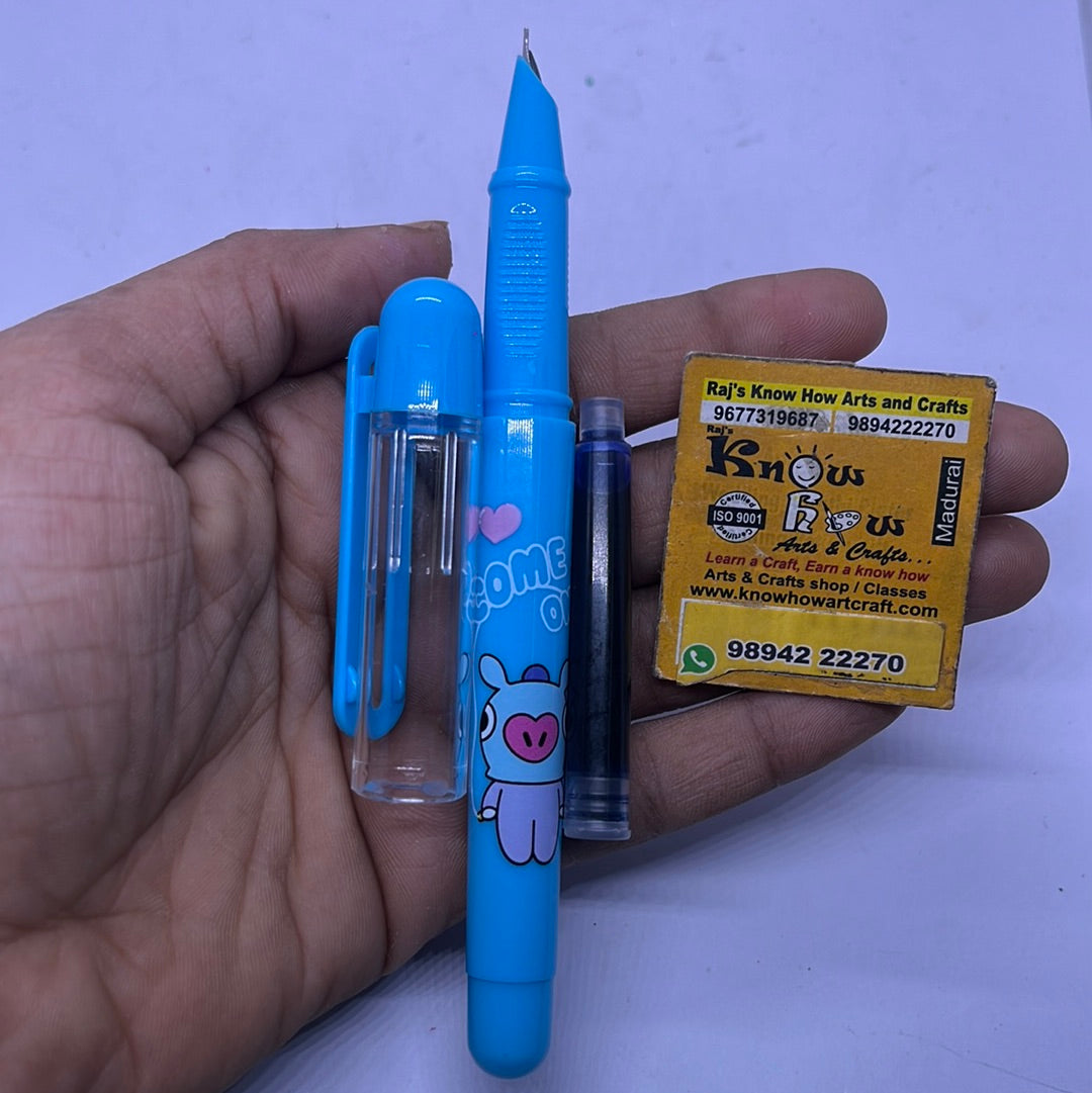 Fountain pen free ink cartridge pen 1pc