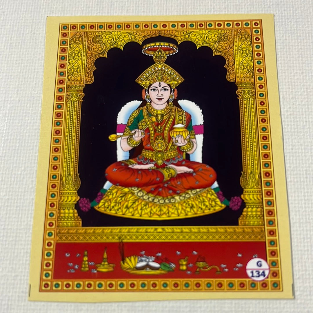 Annapoorani Tanjore Reverse Fibre Glass Painting