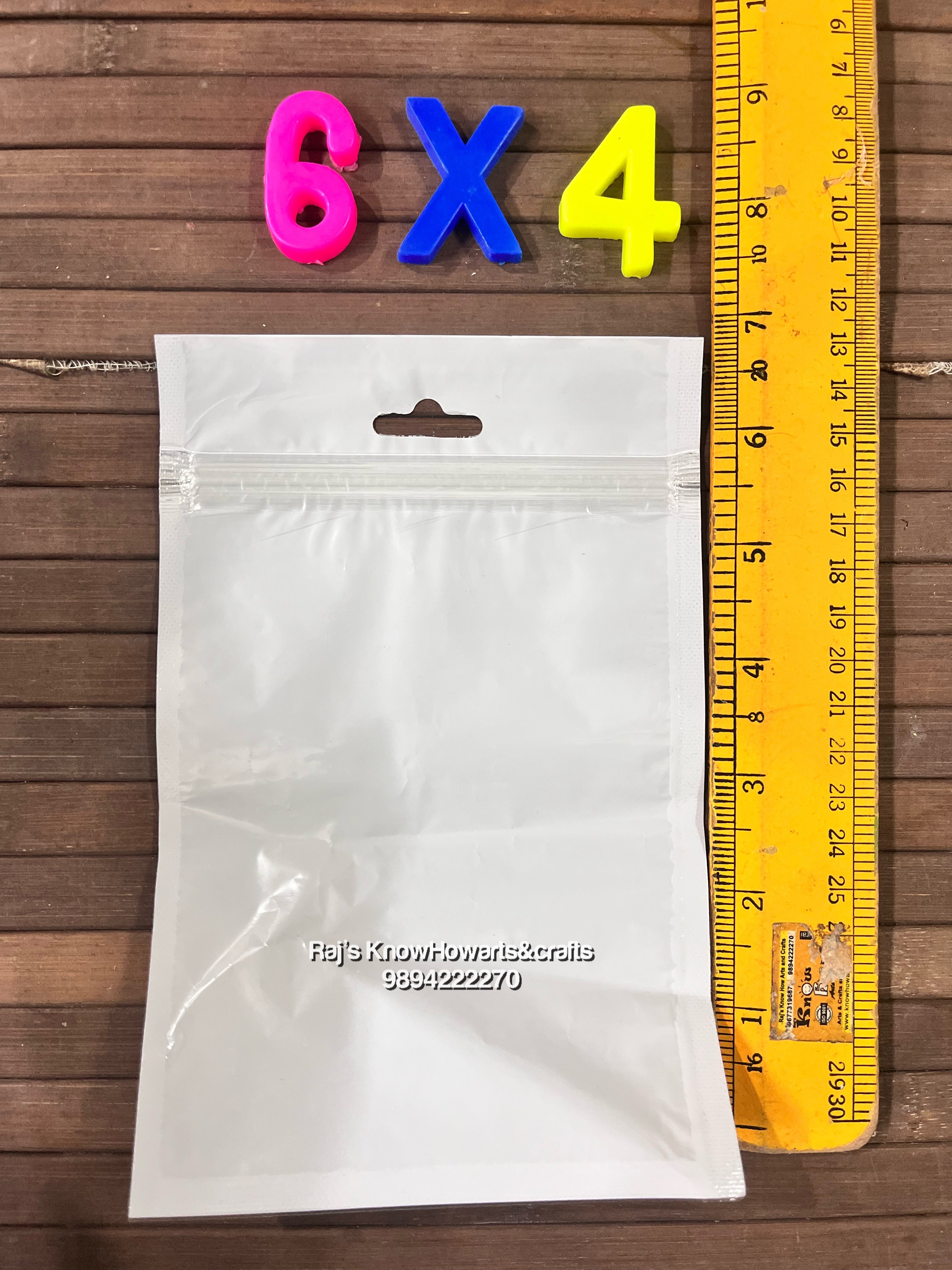 Plastic zip lock bag 6x4 inch - 8 pc