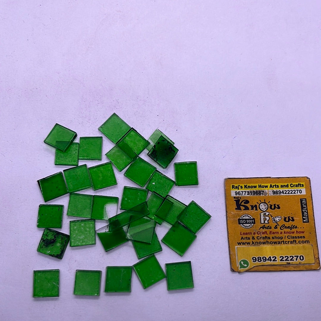 Stained glass mosaic Square 50g in a pack