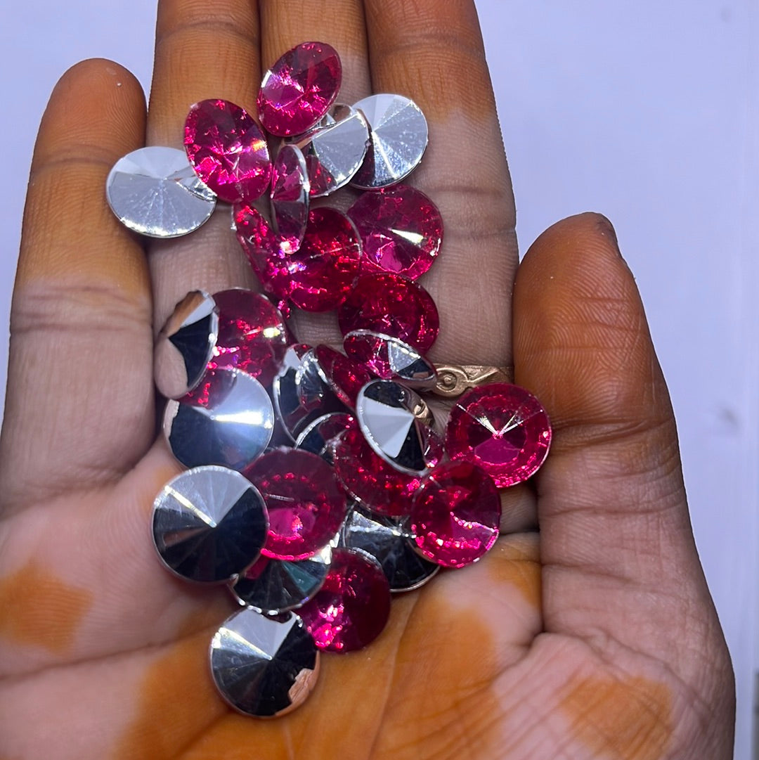 12mm Acrylic Diamond  pink - 10g 8