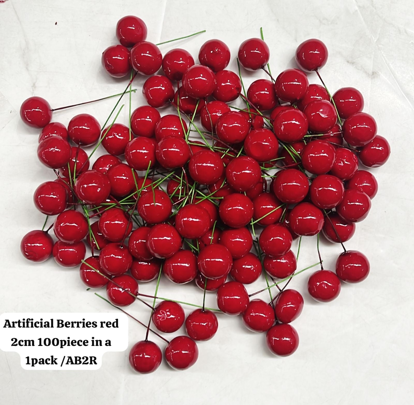 Artificial Berries 2cm 100piece in a 1pack