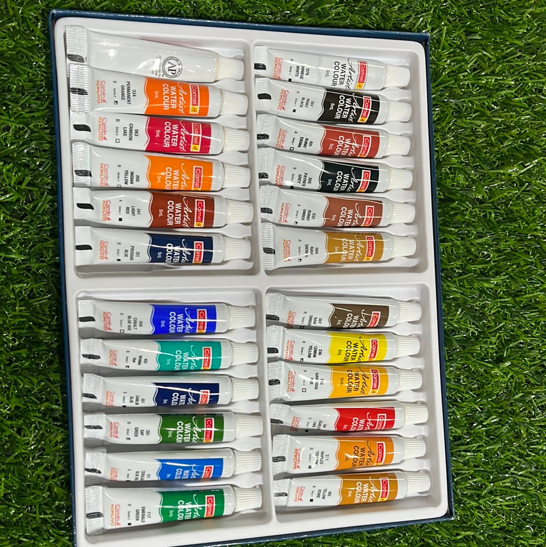 Camel Artist water colour tubes 24 shades set