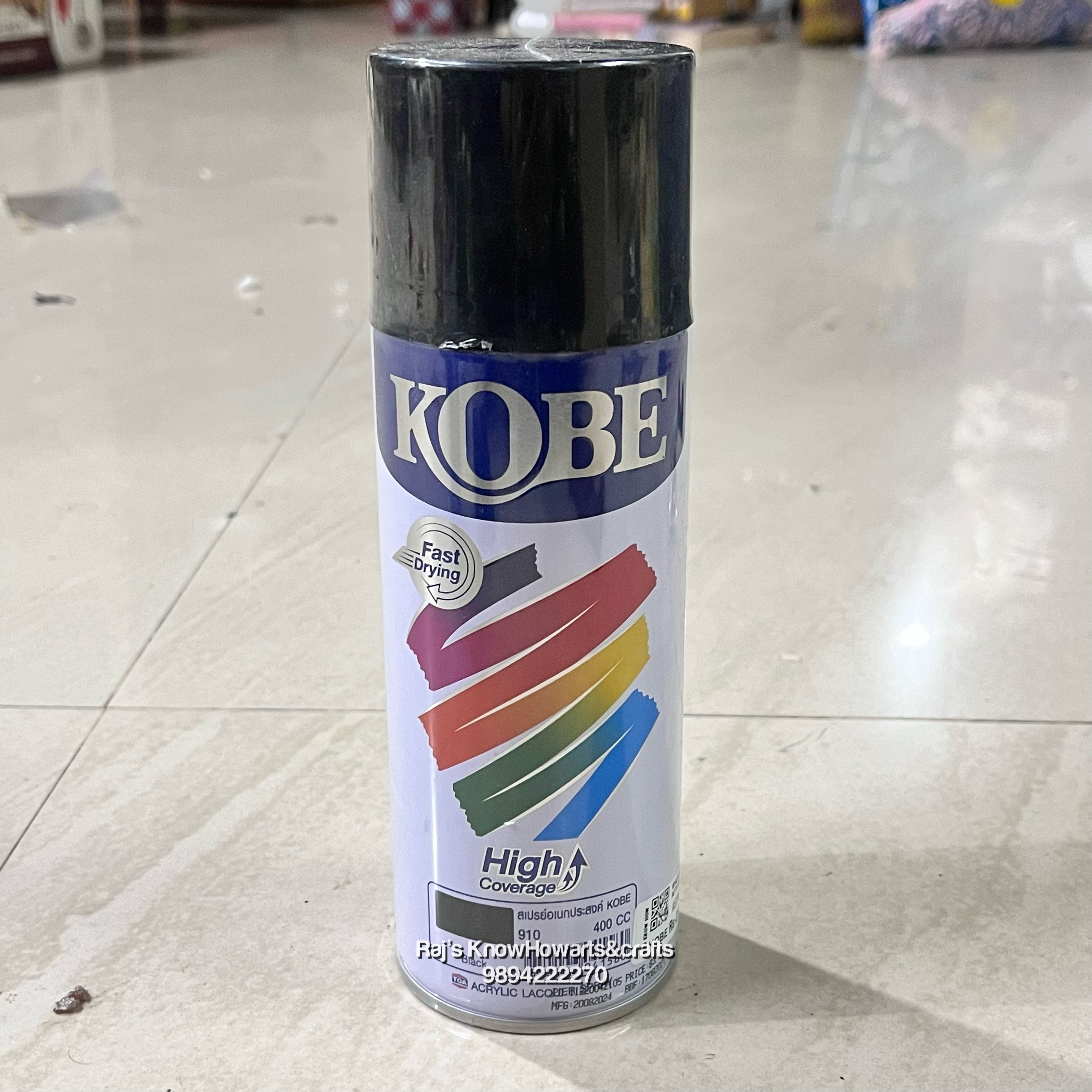 KOBE Black Acrylic Lacquer Spray