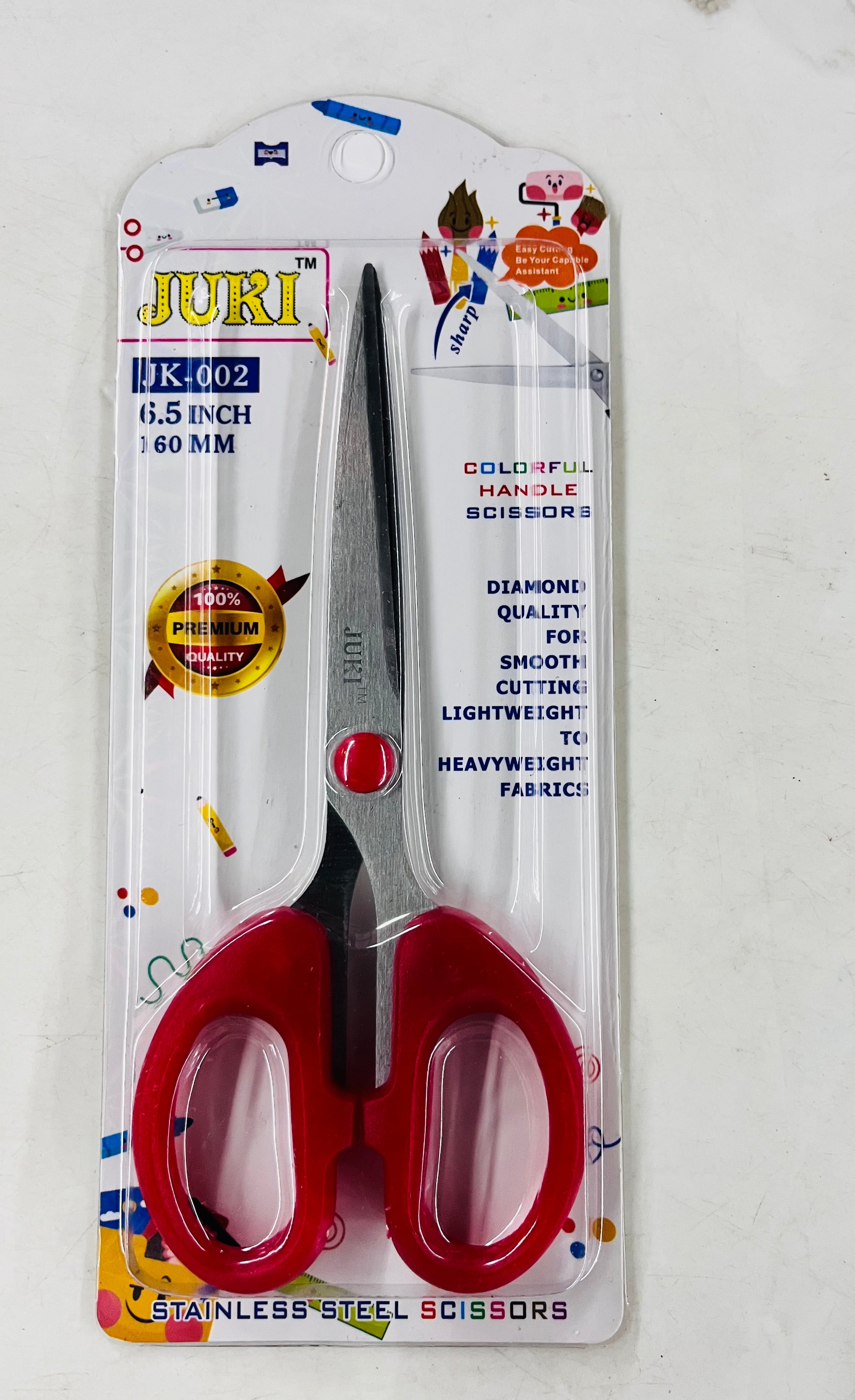 Juki colourful handle scissors different sizes assorted-1pack/JSCI