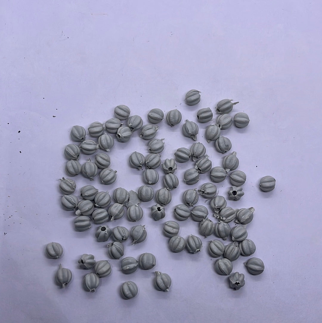 Plastic kharbuja design beads 50g