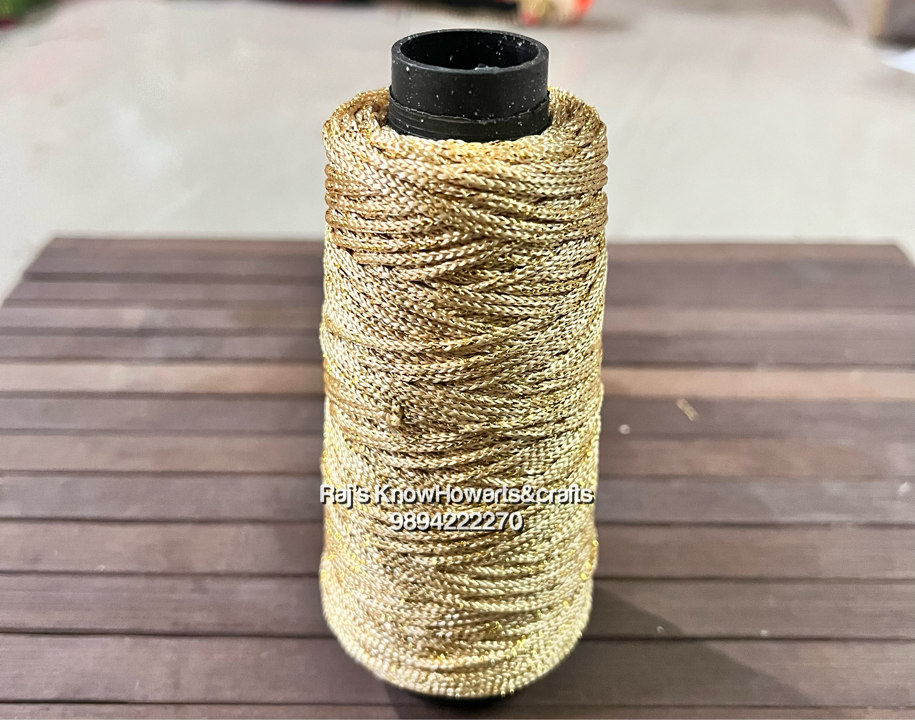 4mm gold crochet thread