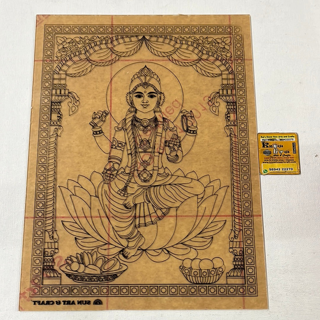 Bala Abirami Reverse Tanjore reverse fibre glass painting