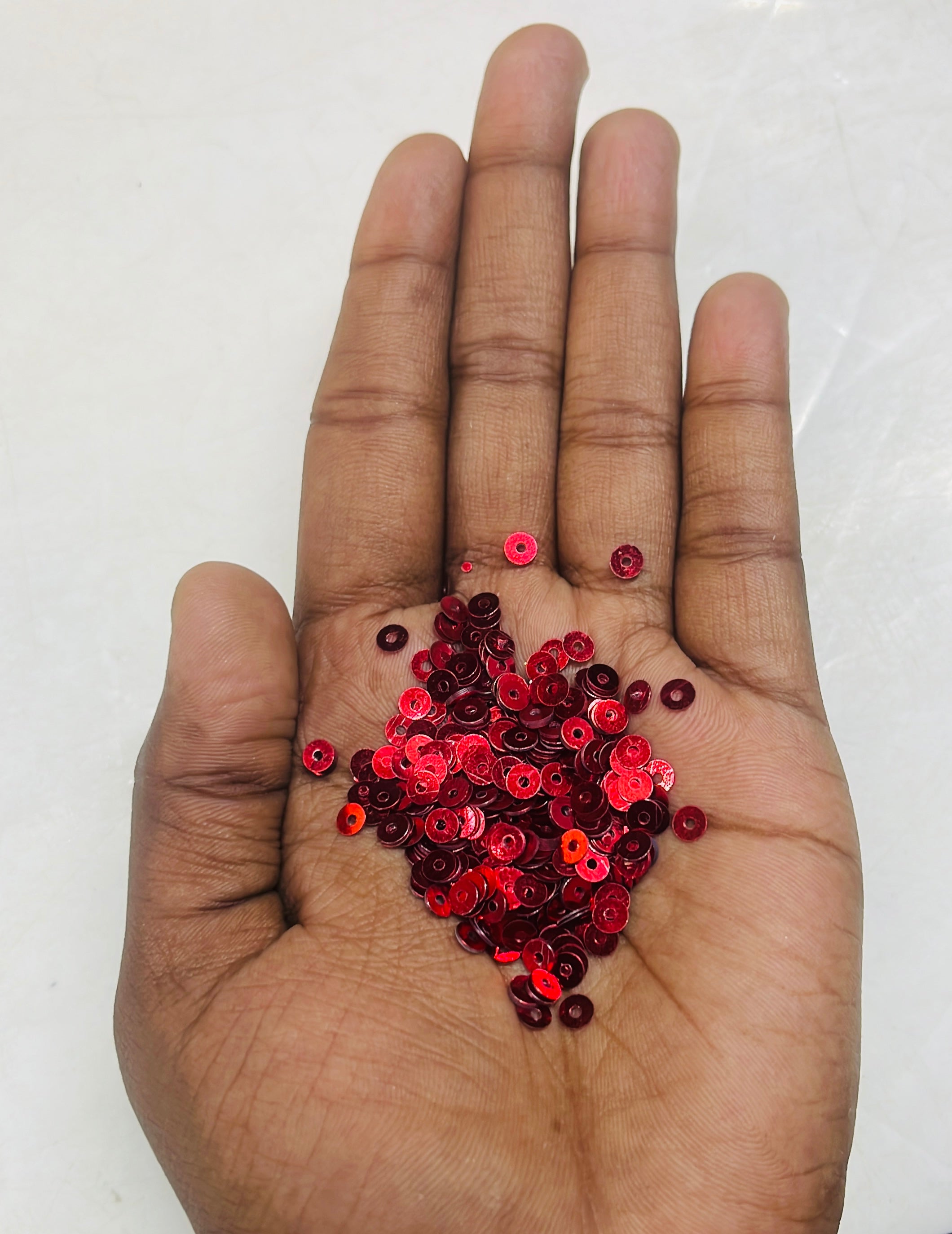 4mm flat sequence red colour 100g-1pack/555C