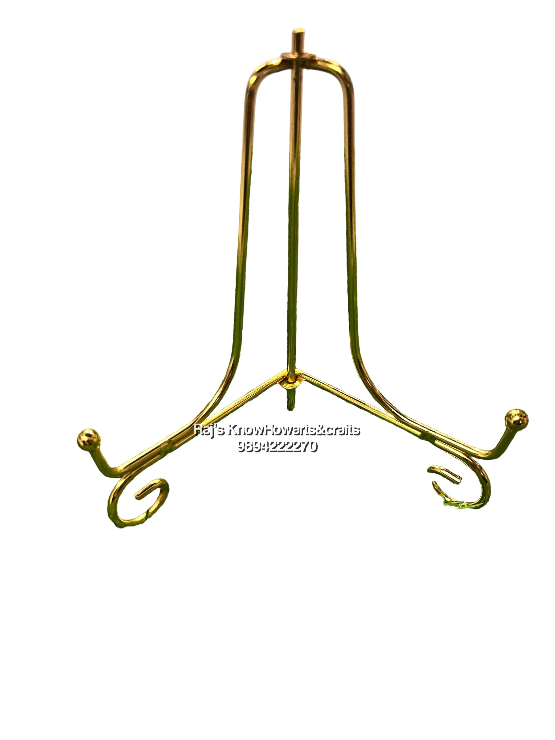 Gold metal easel stand - large size