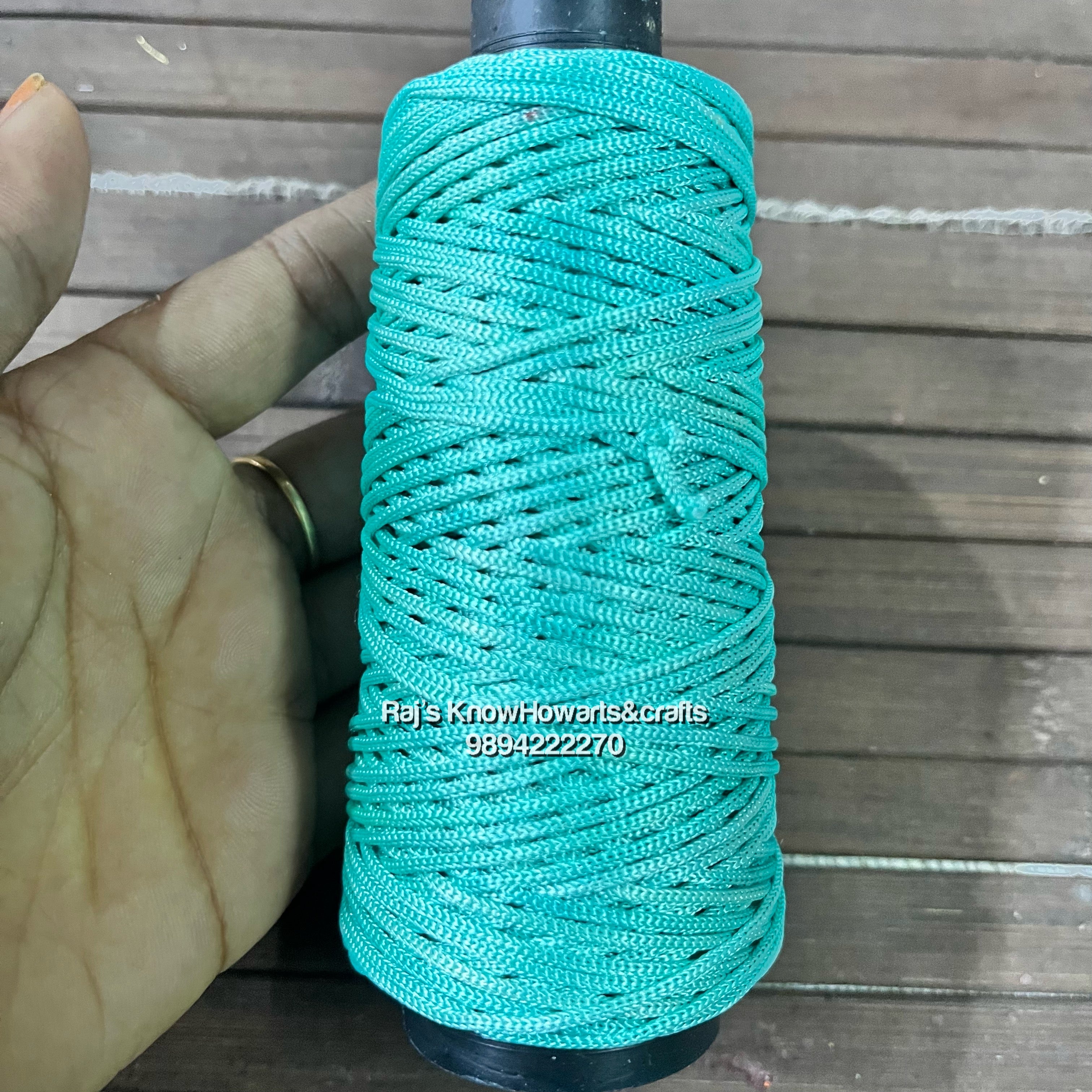 4mm green  chrochet thread