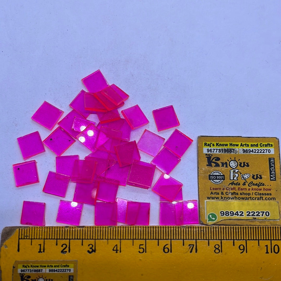 Stained glass mosaic Square 50g in a pack