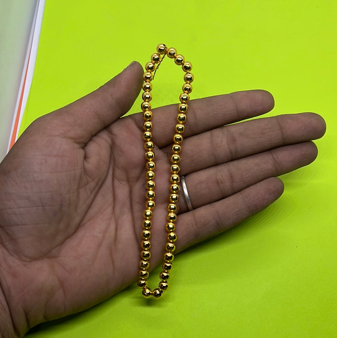 5mm Brass faceted small Round Golden Beads
