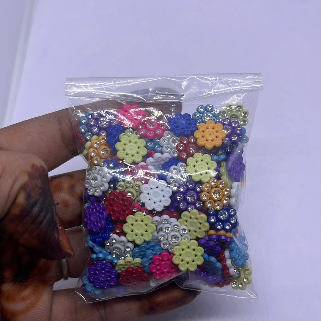 Acrylic aari & Embroidery beads Multicolor  design stone -25g