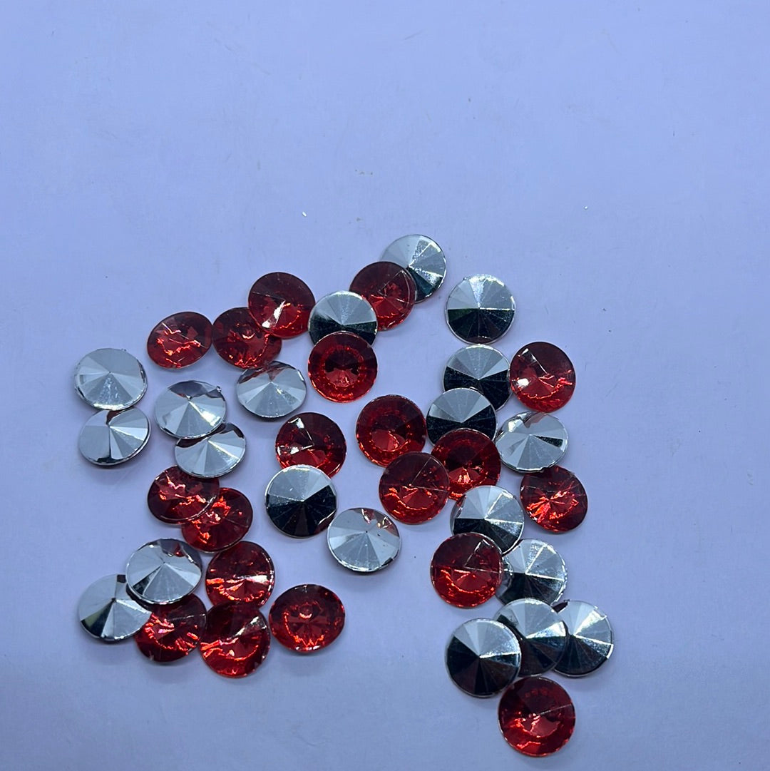 12mm Acrylic Diamond  dark pink - 10g 7