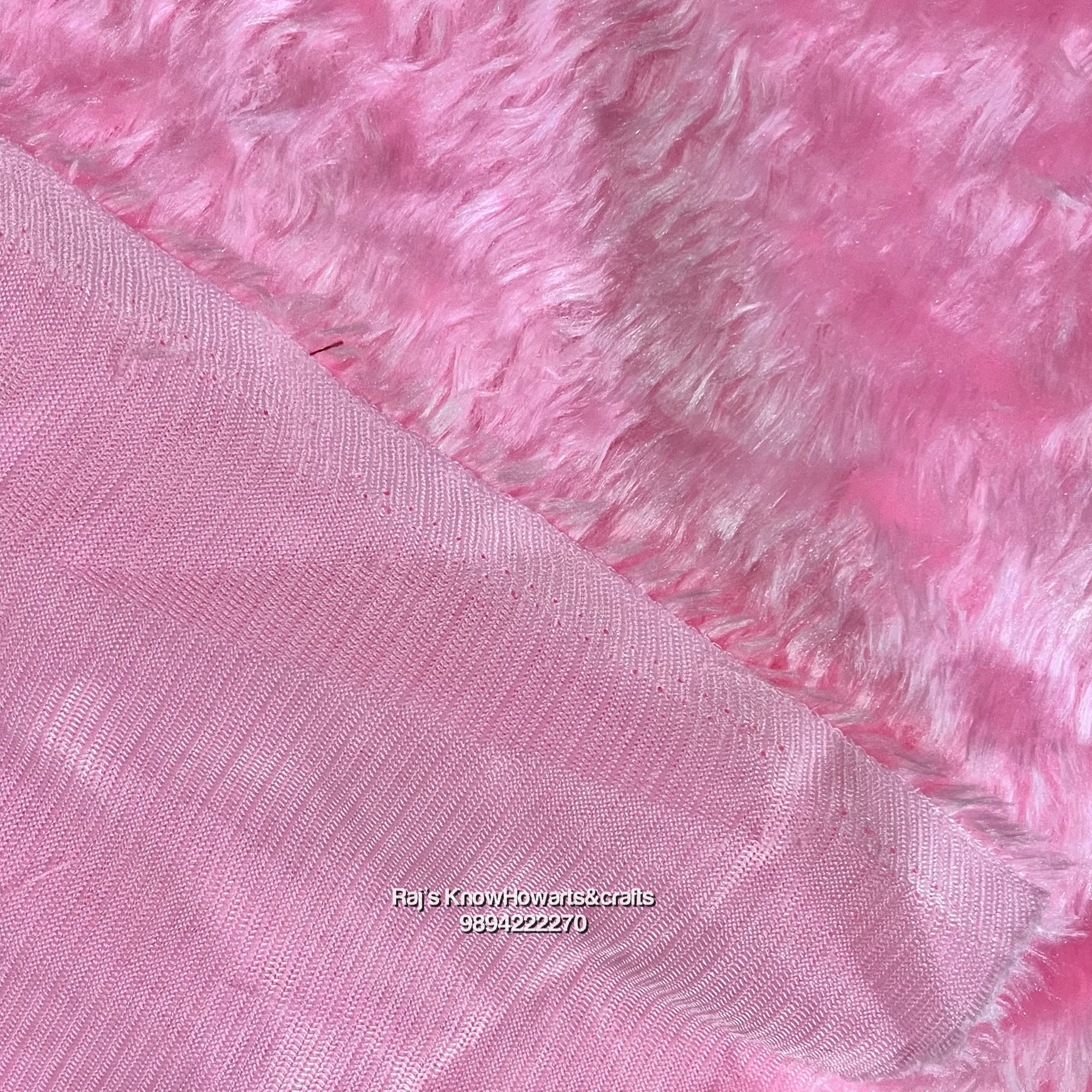 Pink fur cloth - 1 meter