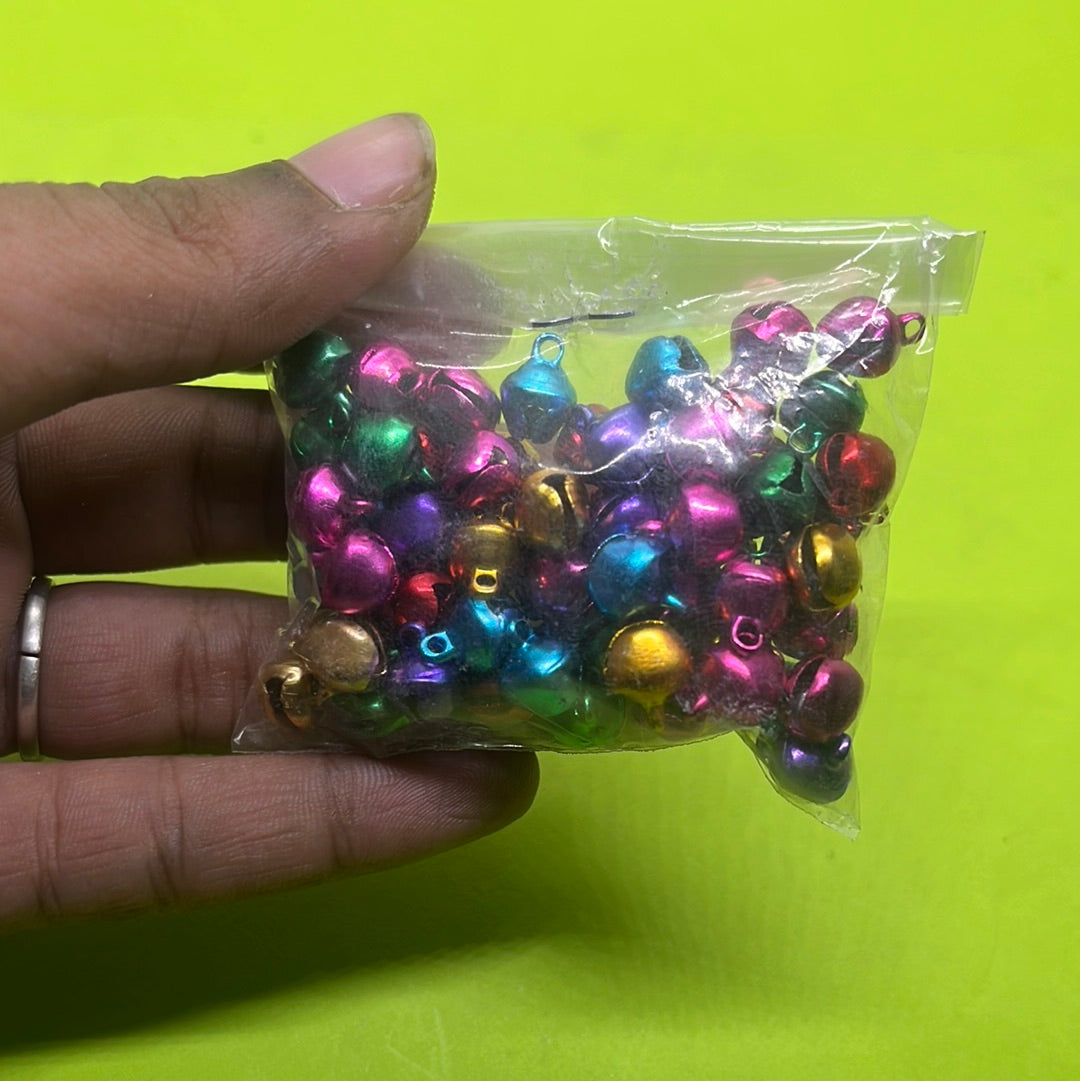 Multicolour jingle bell beads more than 25pc