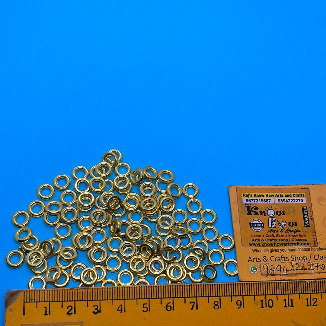 5mm  golden jump ring jewelry making more than 25pc