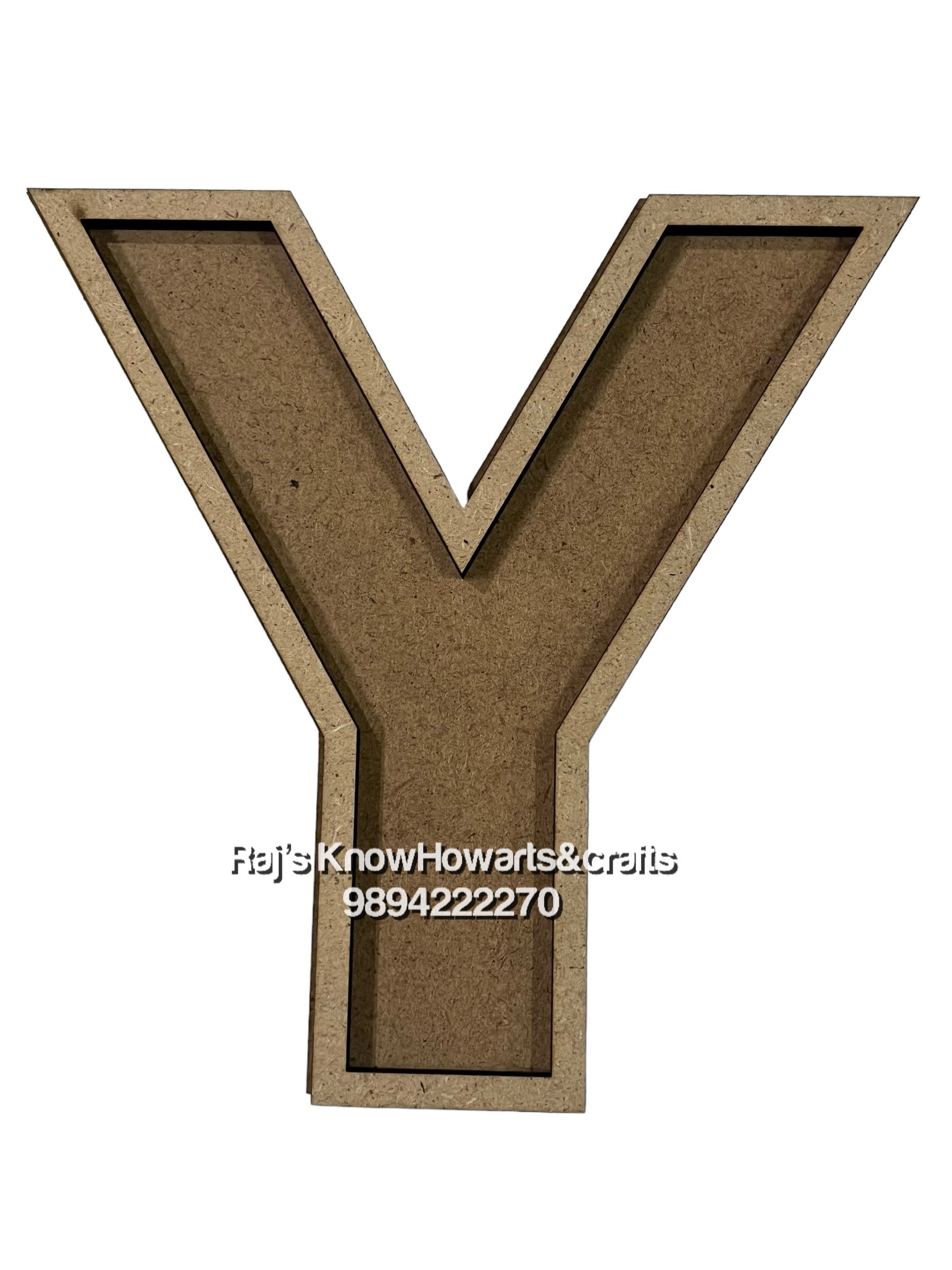 Y-6inch 3d Mdf cutout alphabet