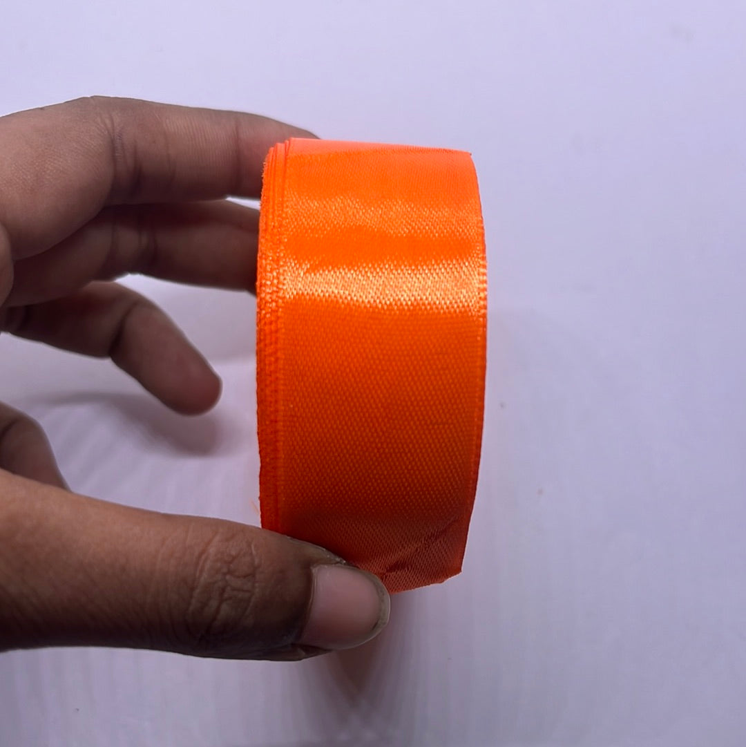 Orange   Half inch satin ribbon 10meter