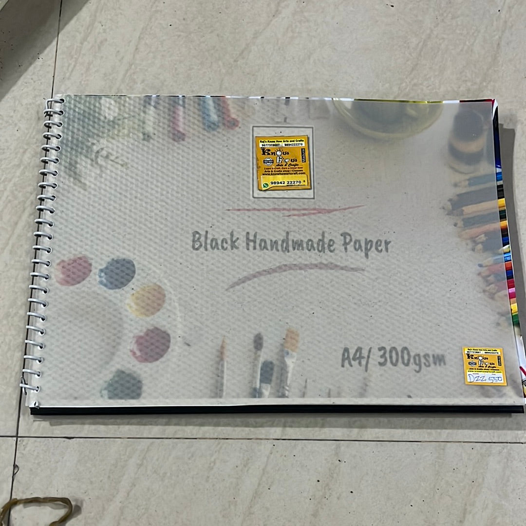 Cowdung Black Handmade paper A4/300 gsm-20sheets
