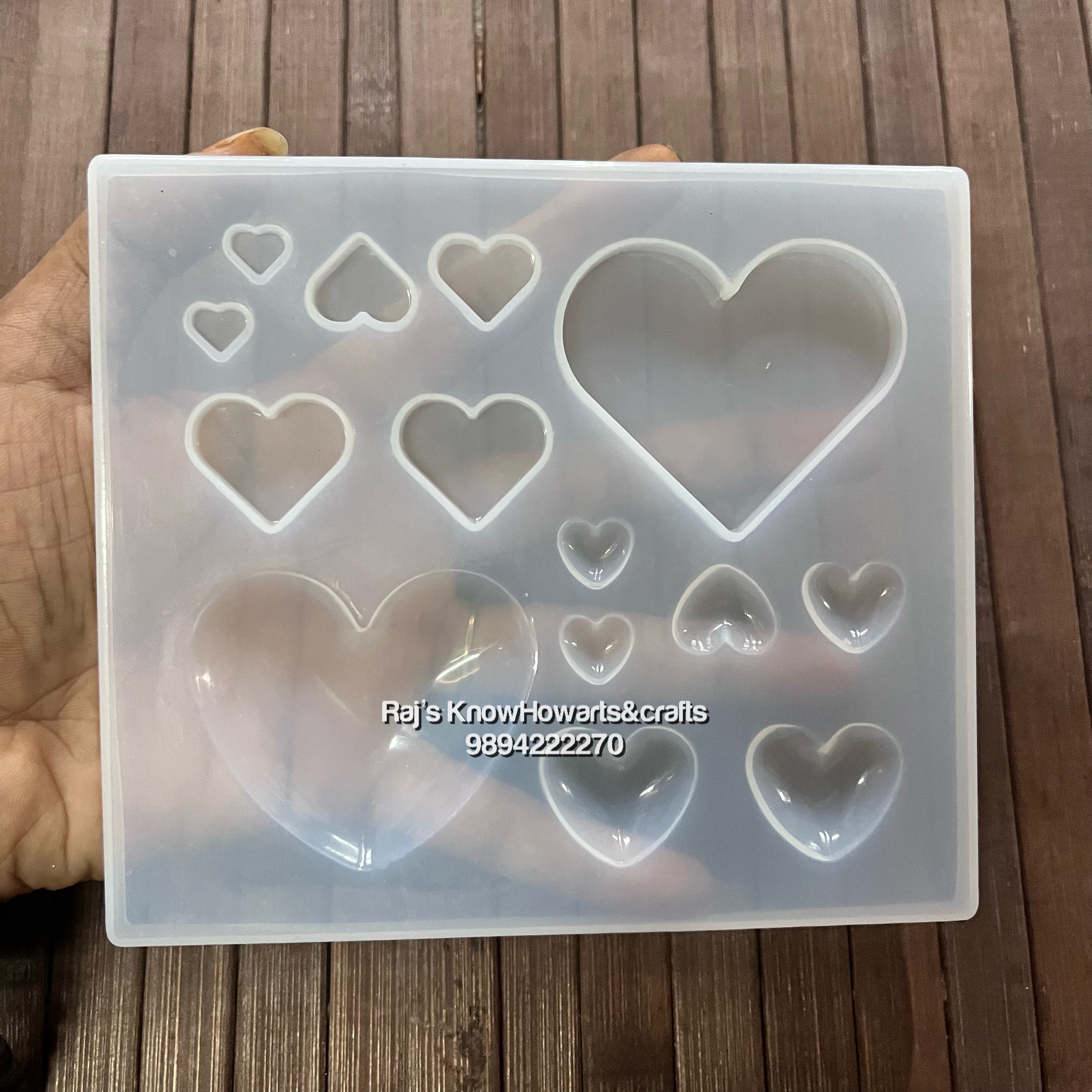 Heart set Resin Mold