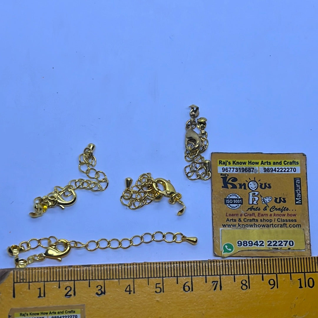 Brass  gold plated chain 5pc in a pack