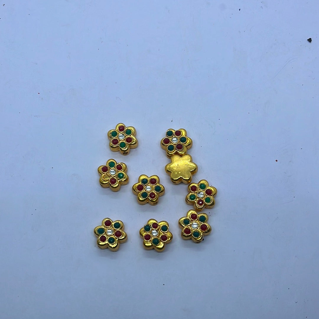 Artificial jewelry making accessories metal gold balls 5 piece