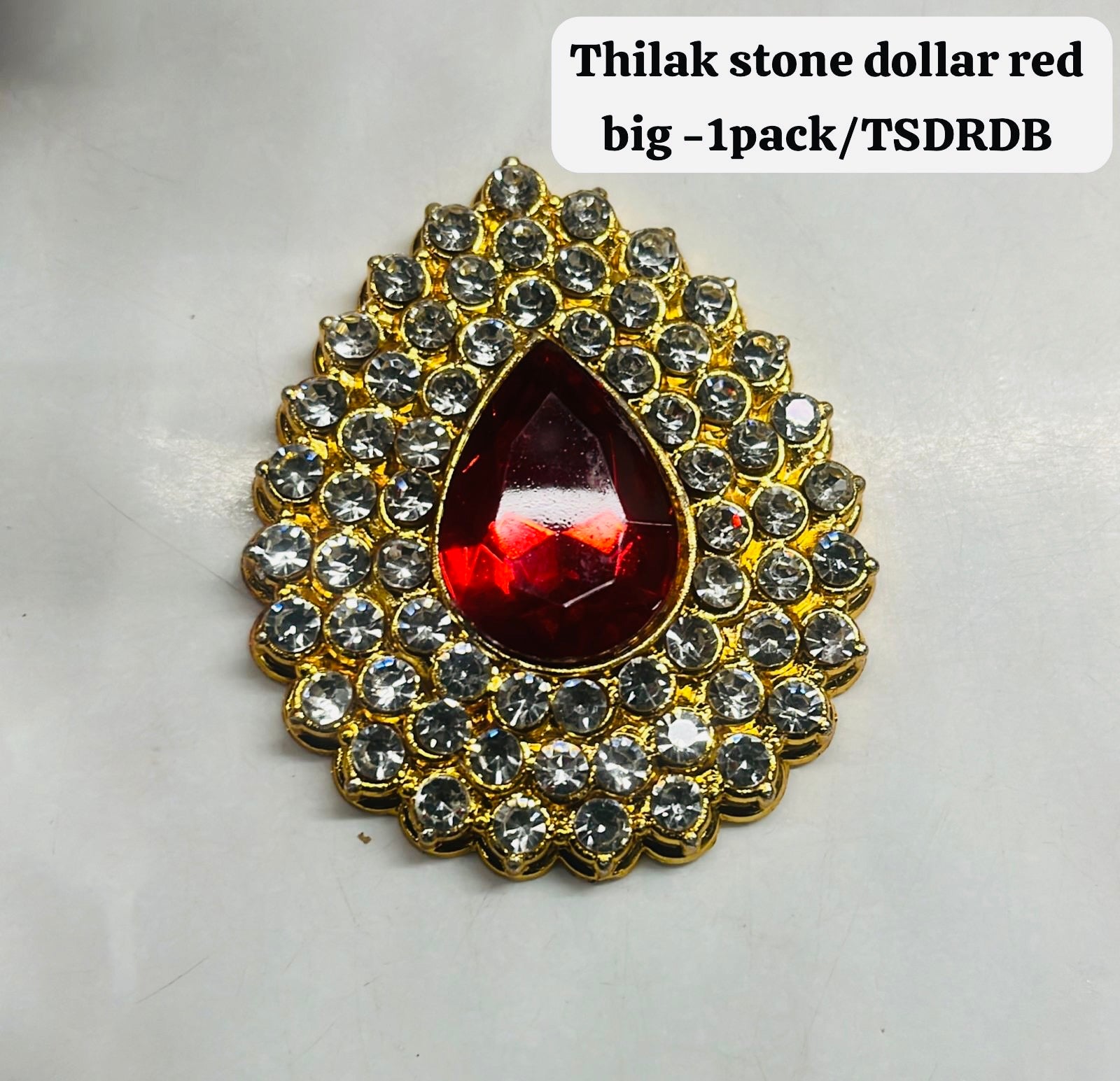 Thilak stone dollar red big goddess jewelry -1pack/ TSDRDB