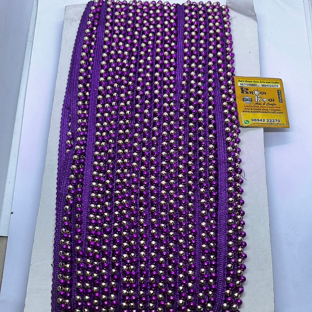 Bright Dark violet stone  lace - 1 meter