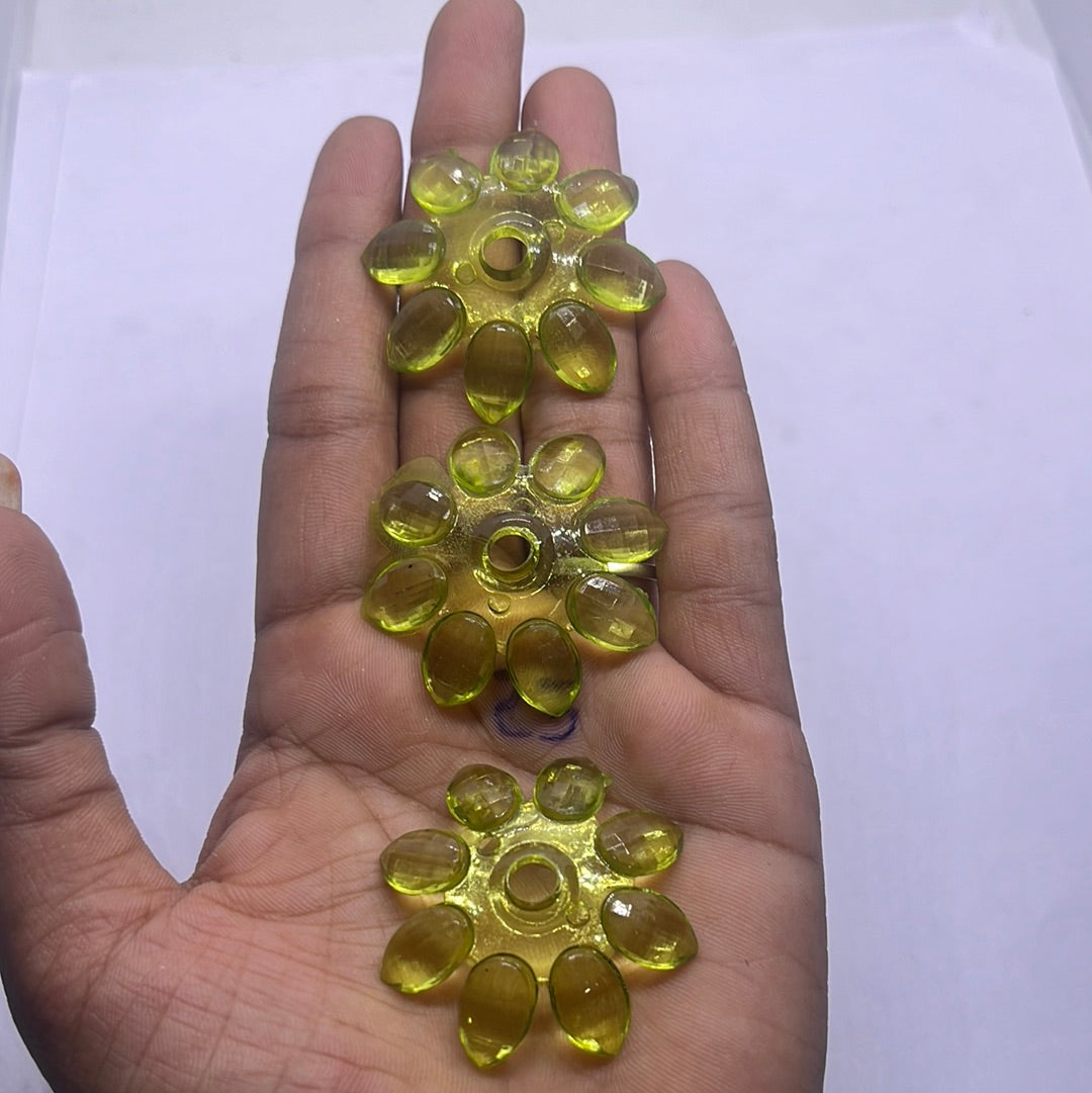 Acrylic  plastic color flower  beads -100g 5