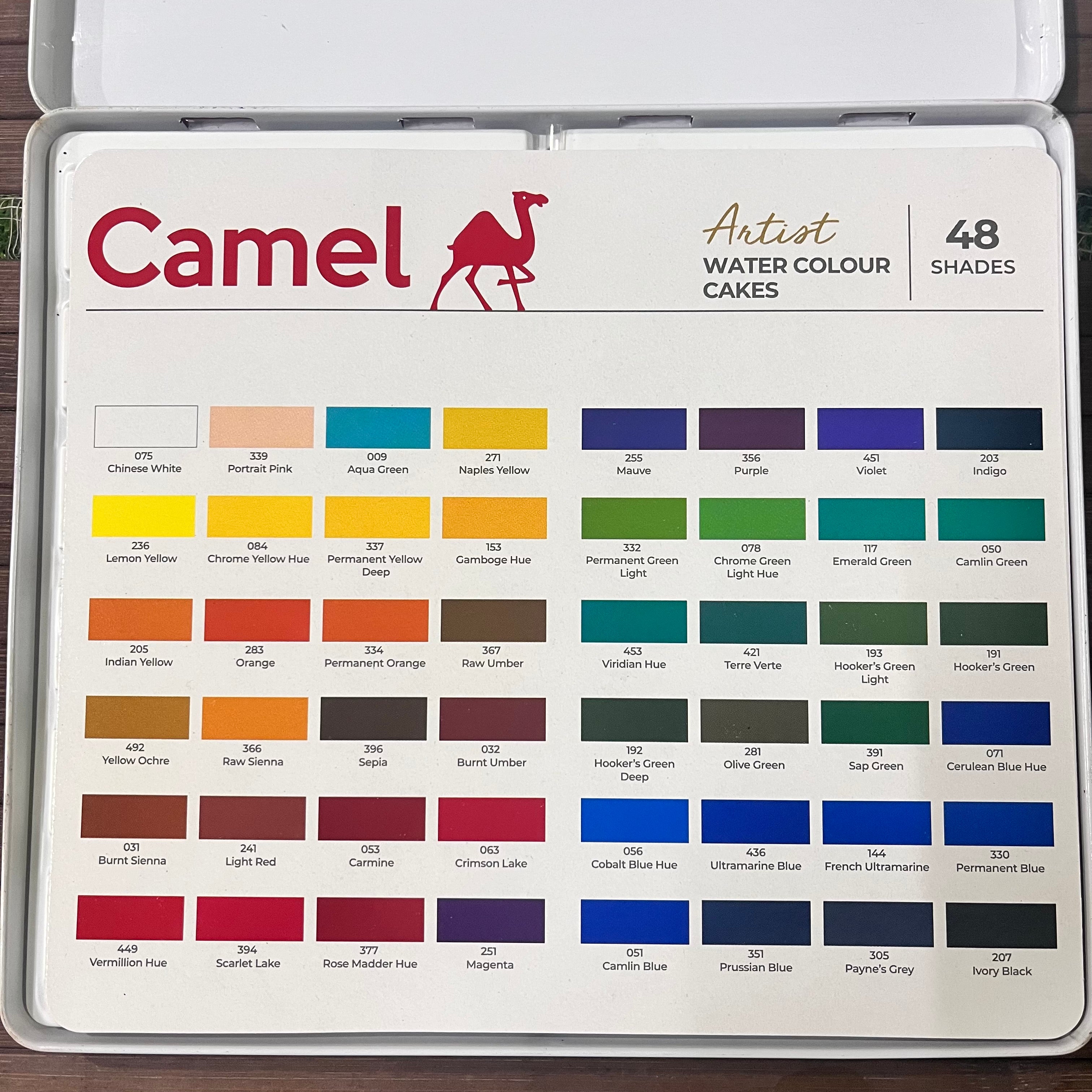 Camel Artist water colour cakes - Assorted 48 shades