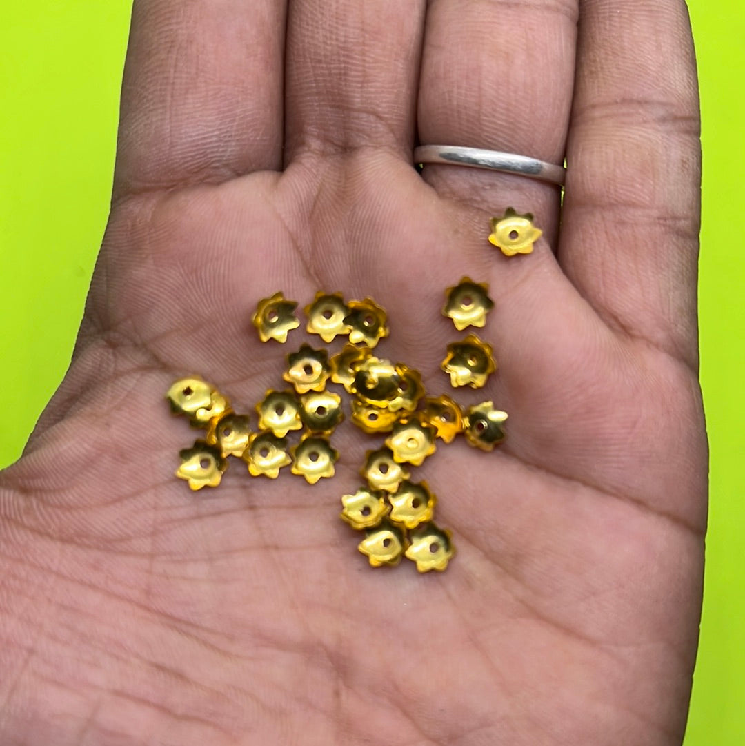 Small metal beads caps  for jewelry more than 25pc