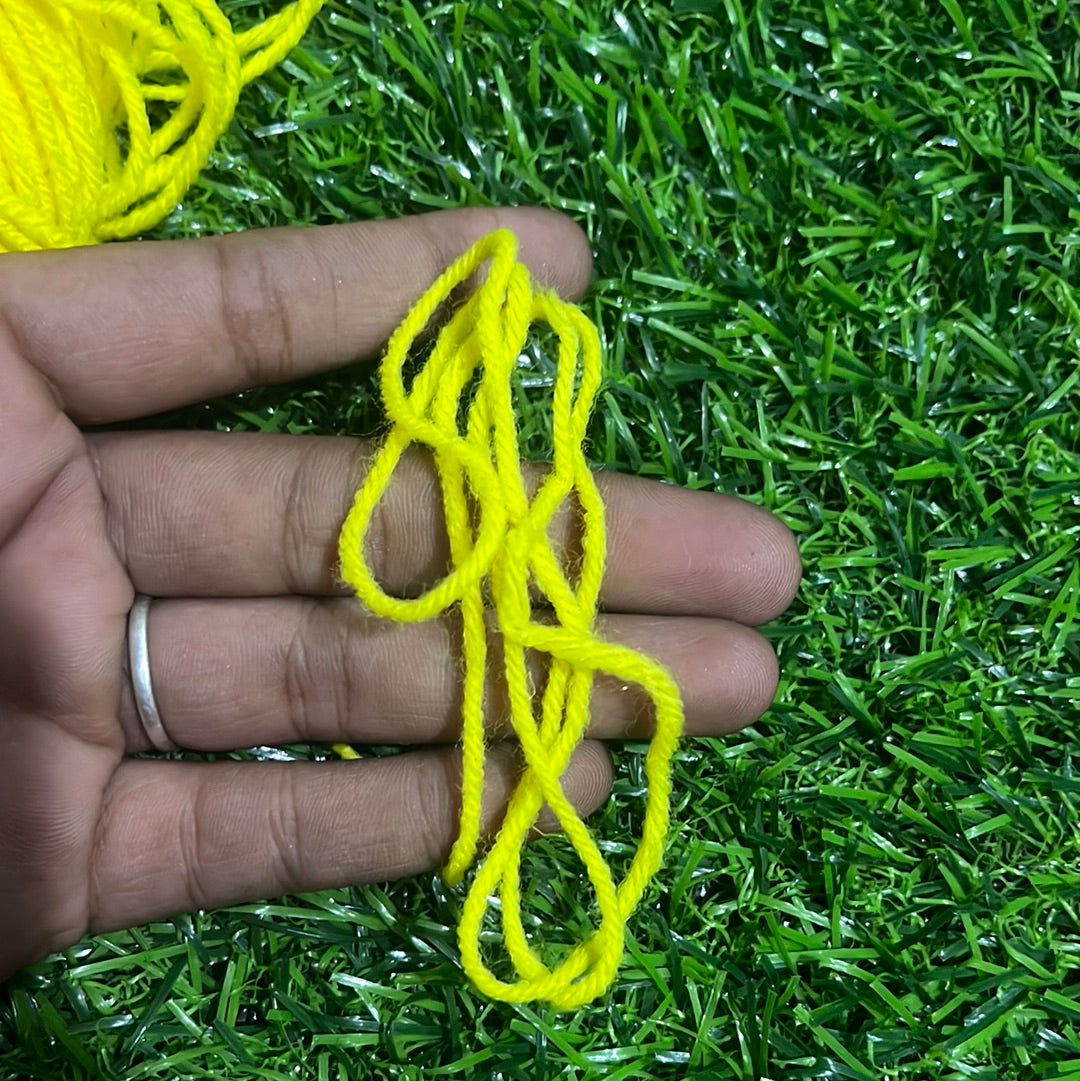 Fluorescent yellow Woolen thread