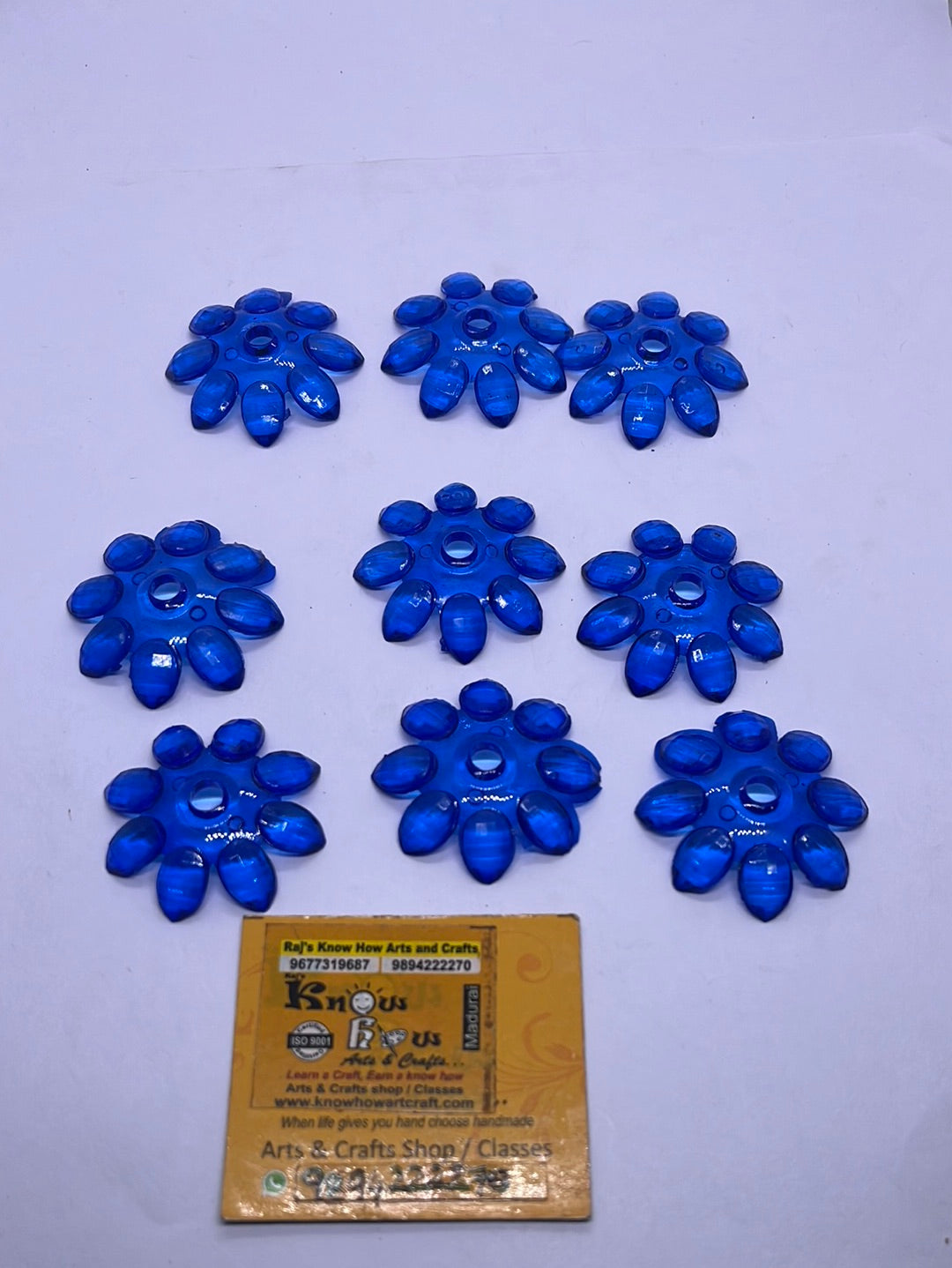 Acrylic  plastic color flower  beads -100g 2