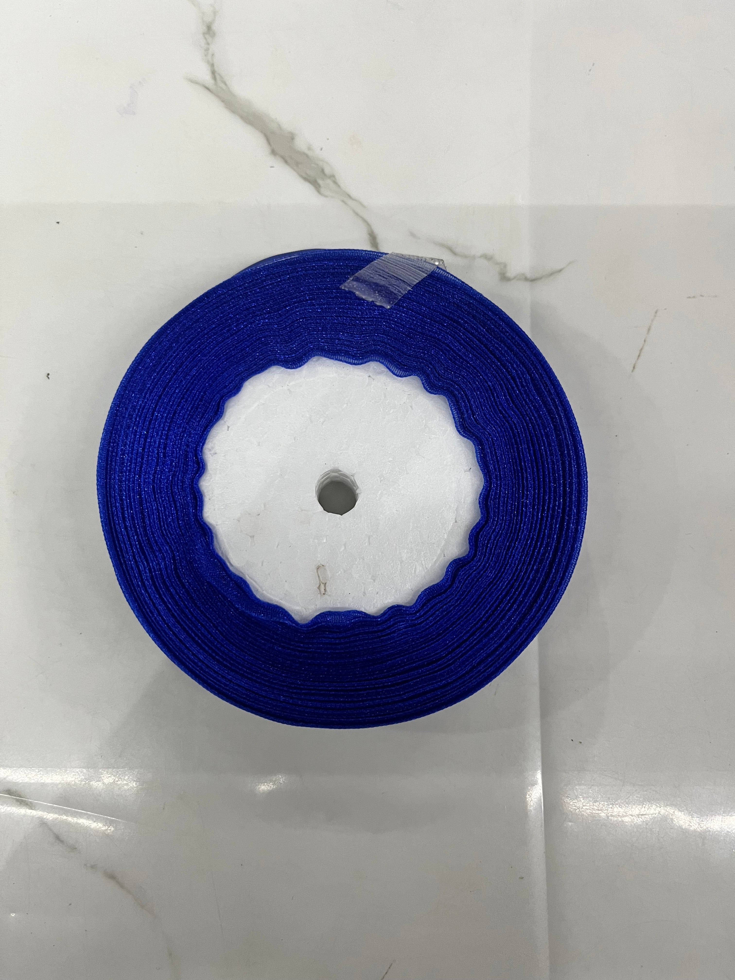 Blue  Half inch organza ribbon