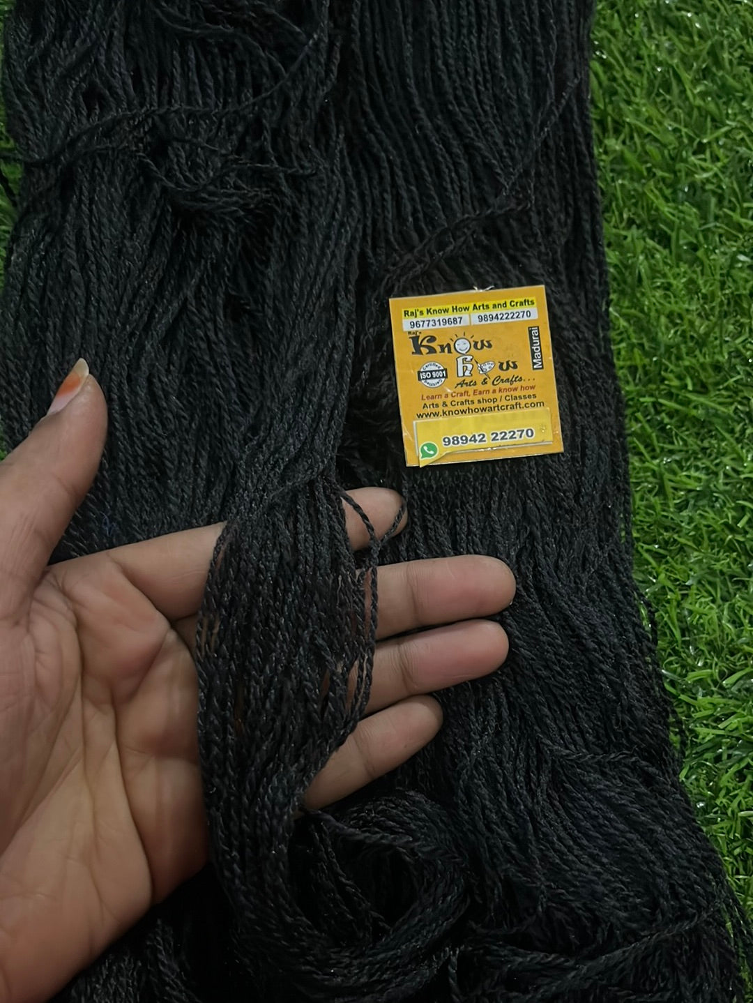 Black Woolen thread - 200 g